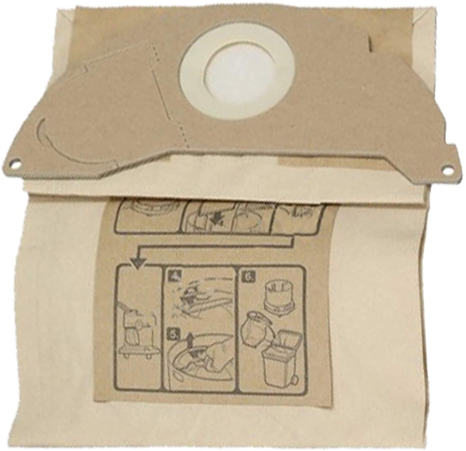 Karcher Vacuum Cleaner Paper Filter Dust Bags (Pack of 5) 6.904-322.0 69043220