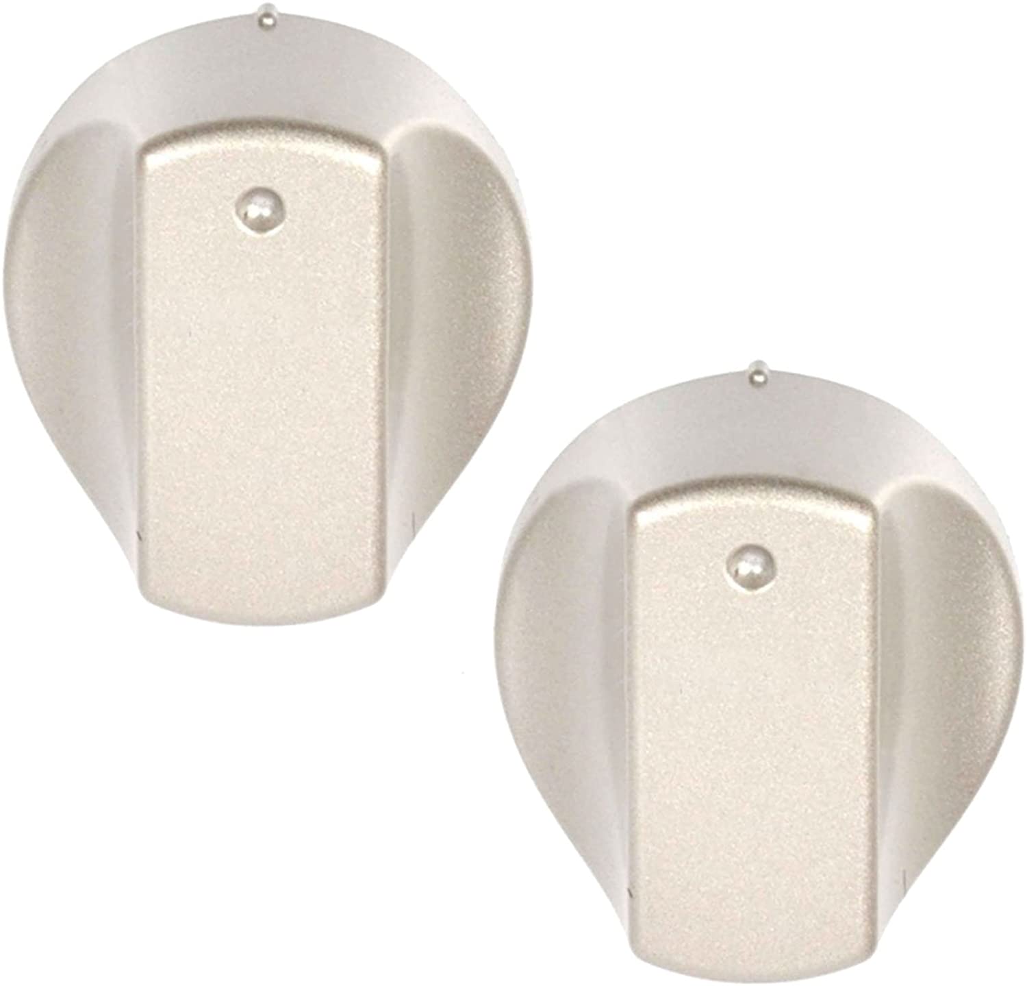 Hot-Ari ix Control Knob Switch for Hotpoint Oven Cooker (Silver, Pack of 2)
