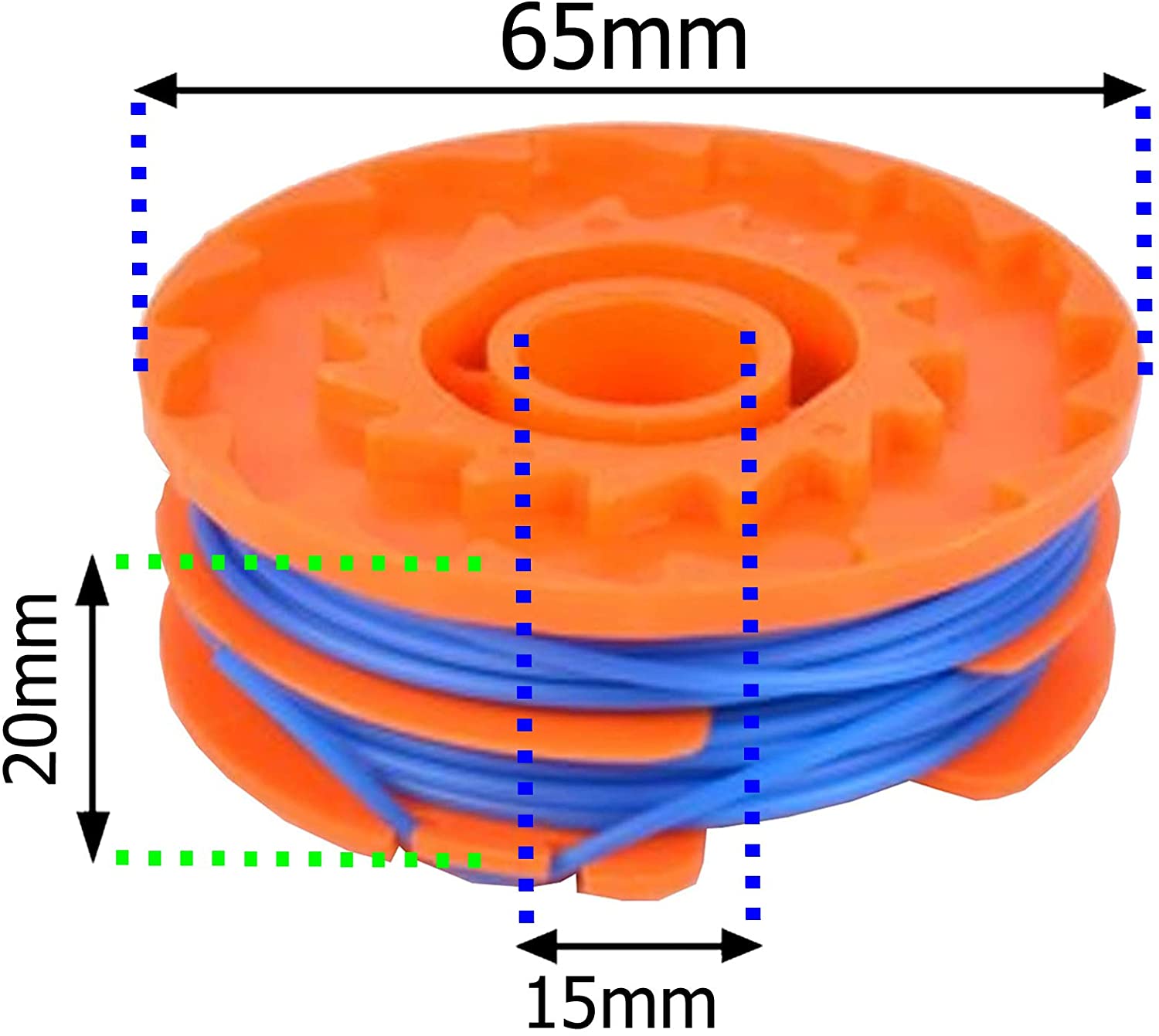 5m Twin Line & Spool for Titan TTB820GGT Trimmer Strimmer x 3