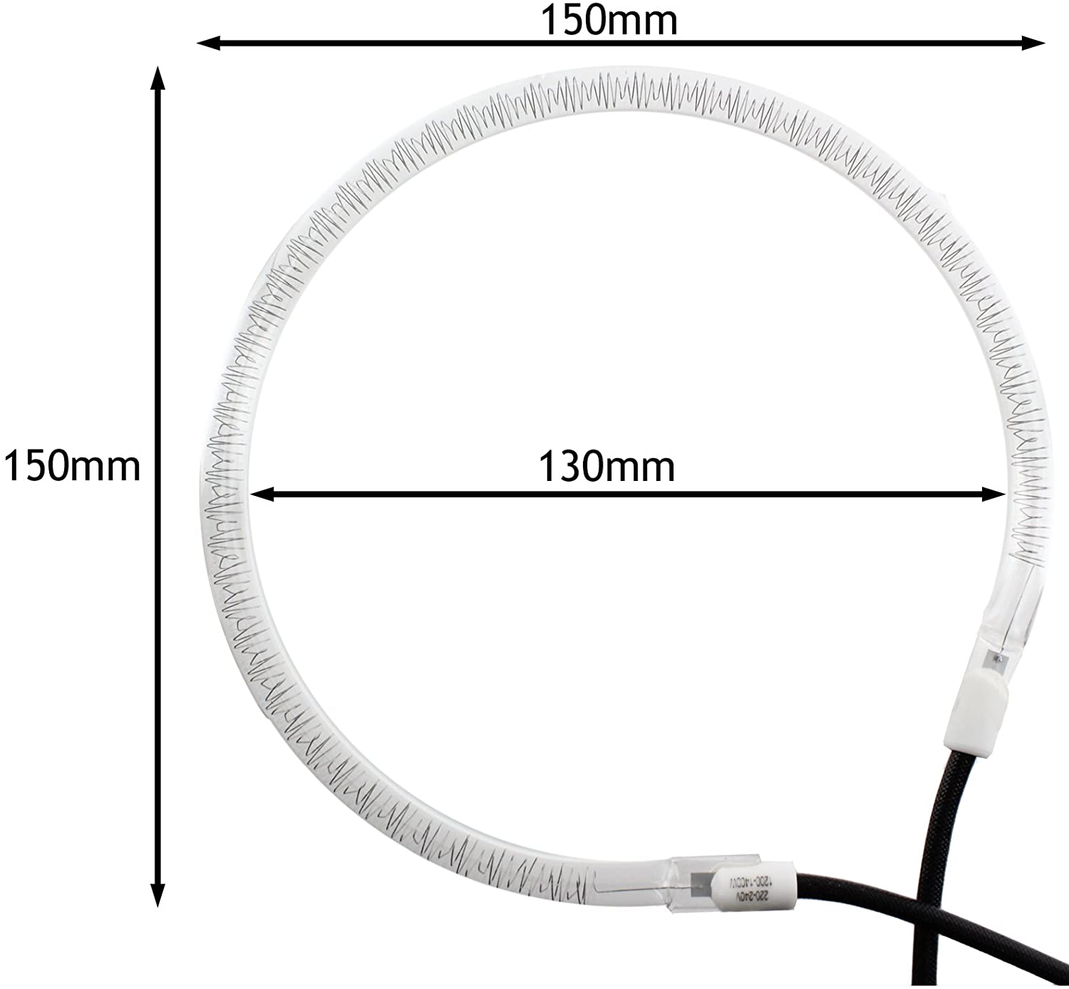 Halogen Cooker Lamp Bulb for Cookshop Mini Oven (240V, 1200w - 1400w, 150mm)