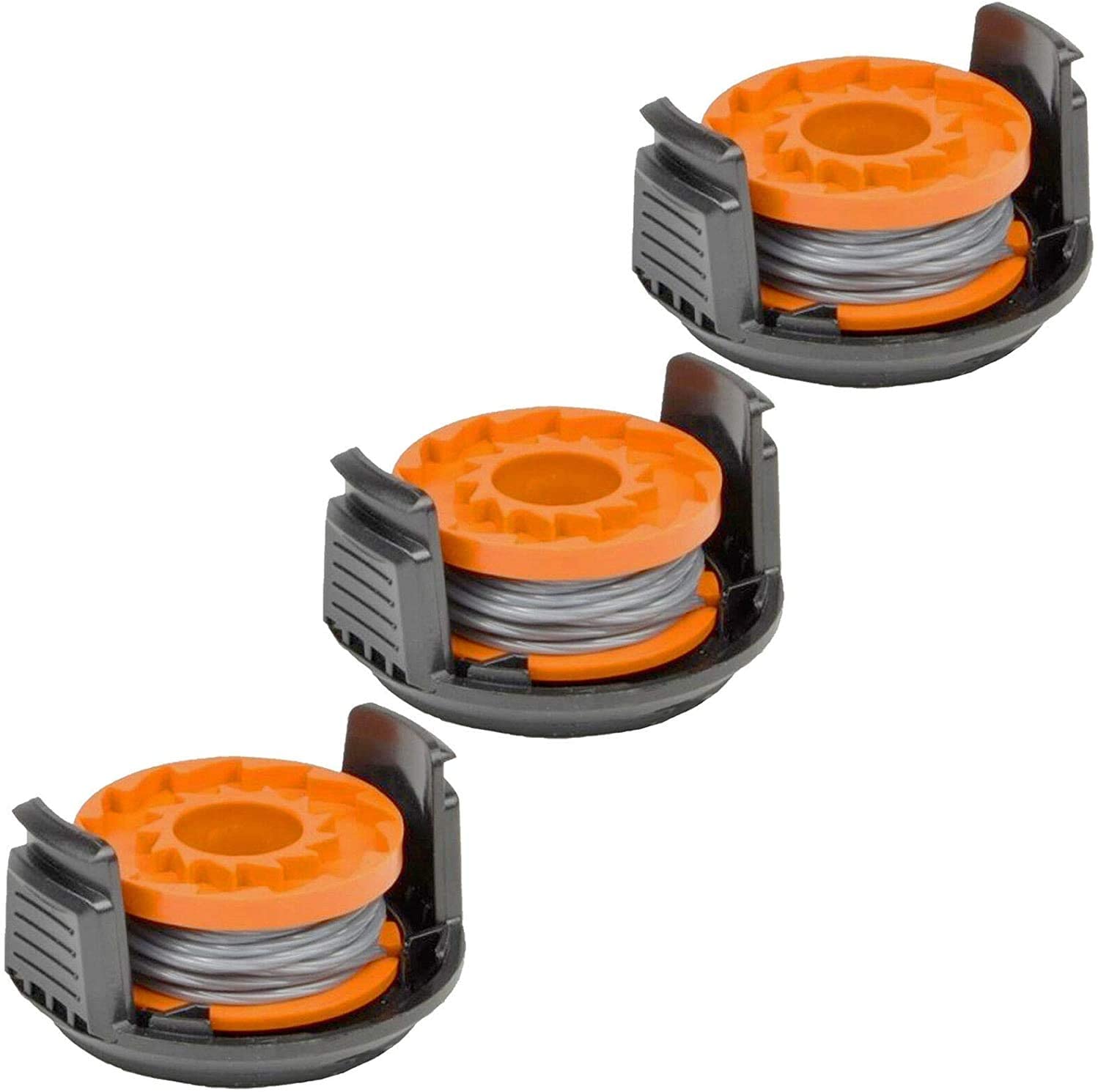 Line Spool & Cover for WORX WG150E WG151E WG151E-A Strimmer Trimmer (Pack of 3)