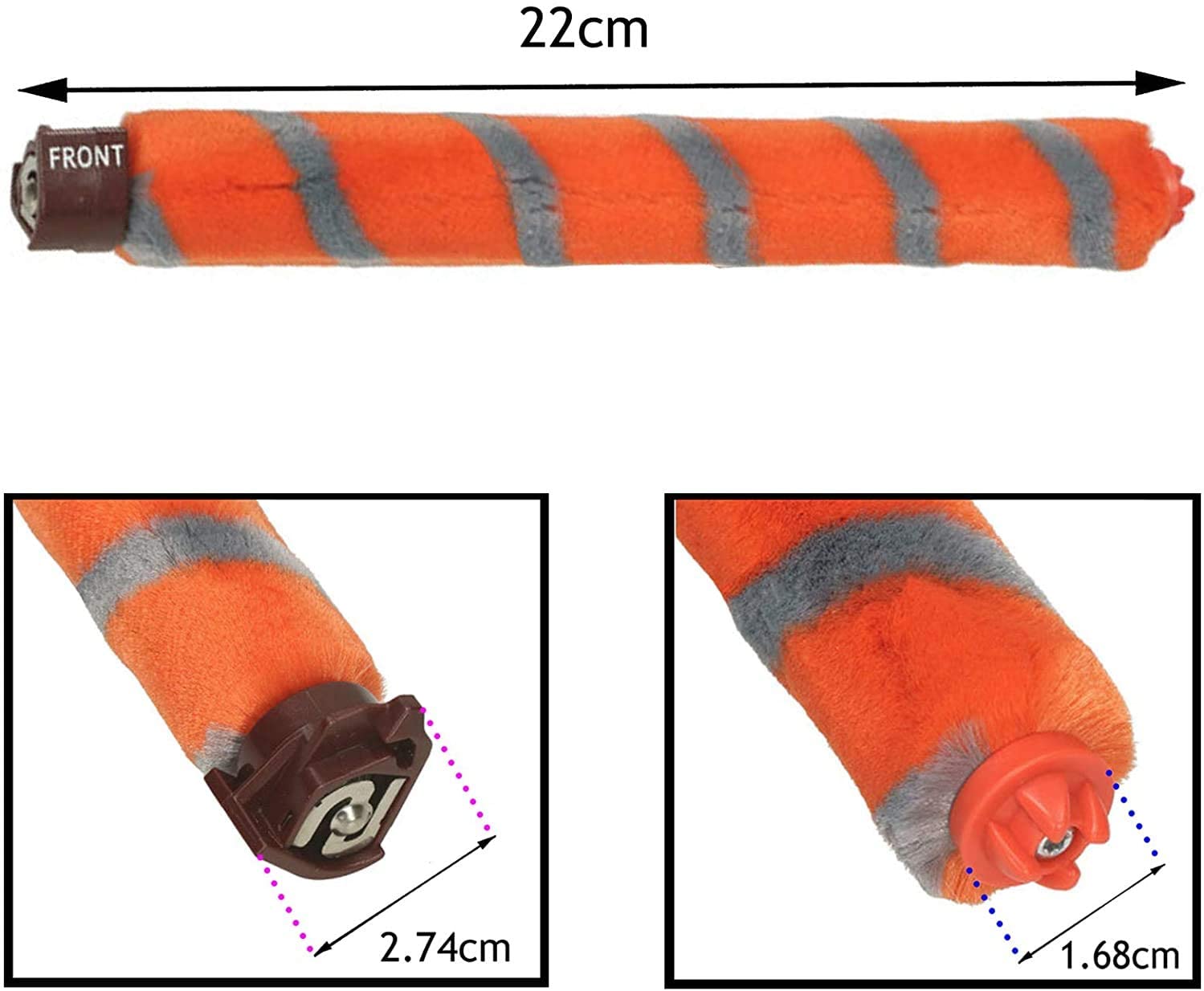 Soft Brushroll Brush Roll Bar + 2-in-1 Dusting Brush Crevice Tool Compatible with Shark NV800 Vacuum Cleaner