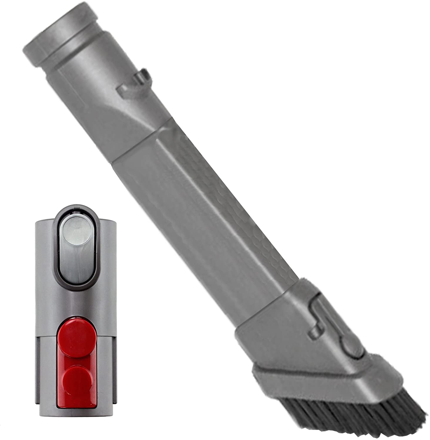 1.4m Compact Extension Hose + Combination Crevice/Dusting Brush Tool + Adapter kit for Dyson V7, V8, SV10, SV11 Cordless Vacuum Cleaner