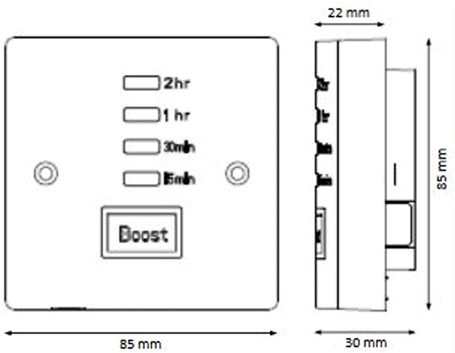 Universal Electronic Boost Timer 15 Mins - 2 Hour Immersion Heater Energy Saving