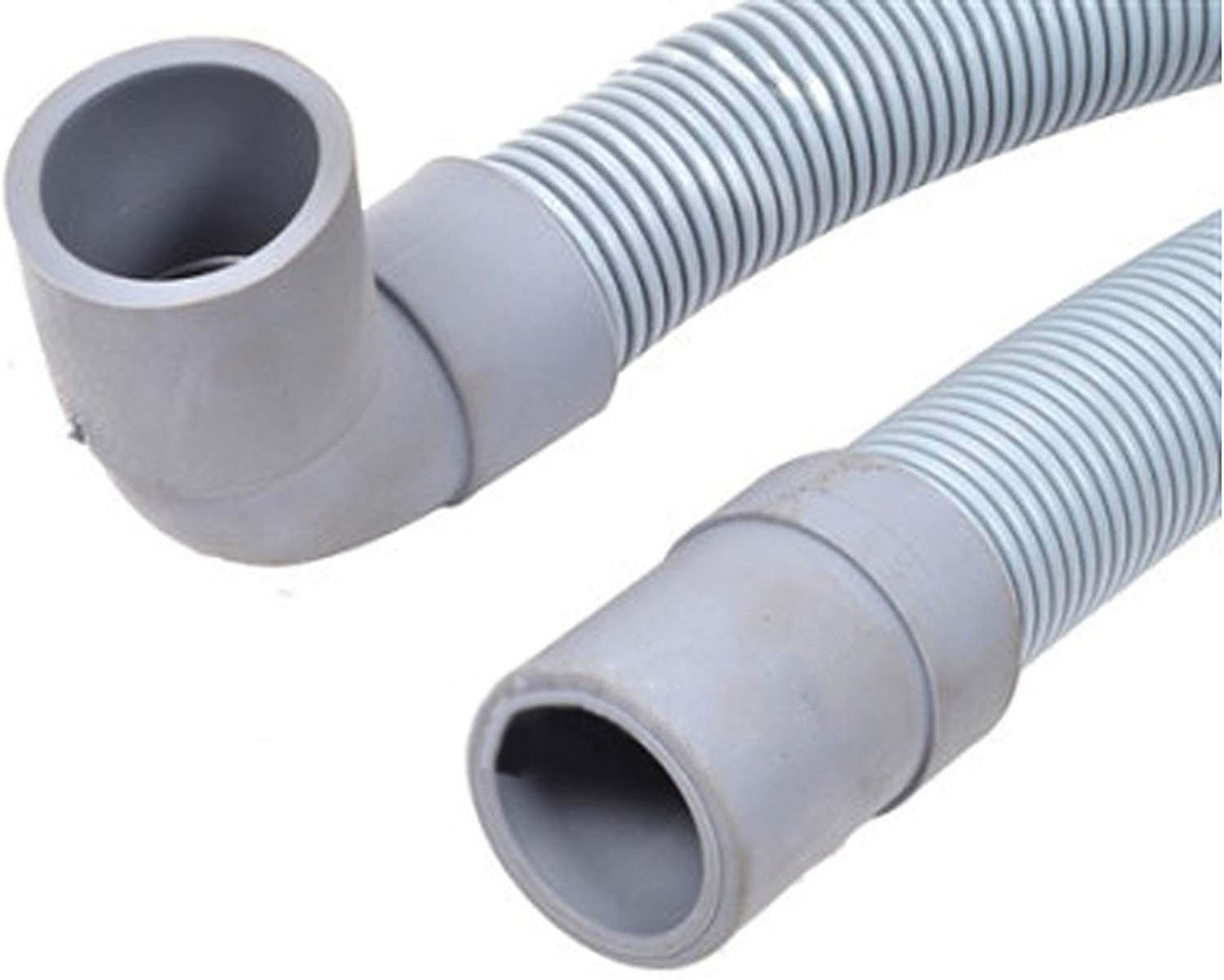 Universal Drain Hose with Right Angle End for Washing Machines & Dishwashers (2.5m, 19mm / 21mm)