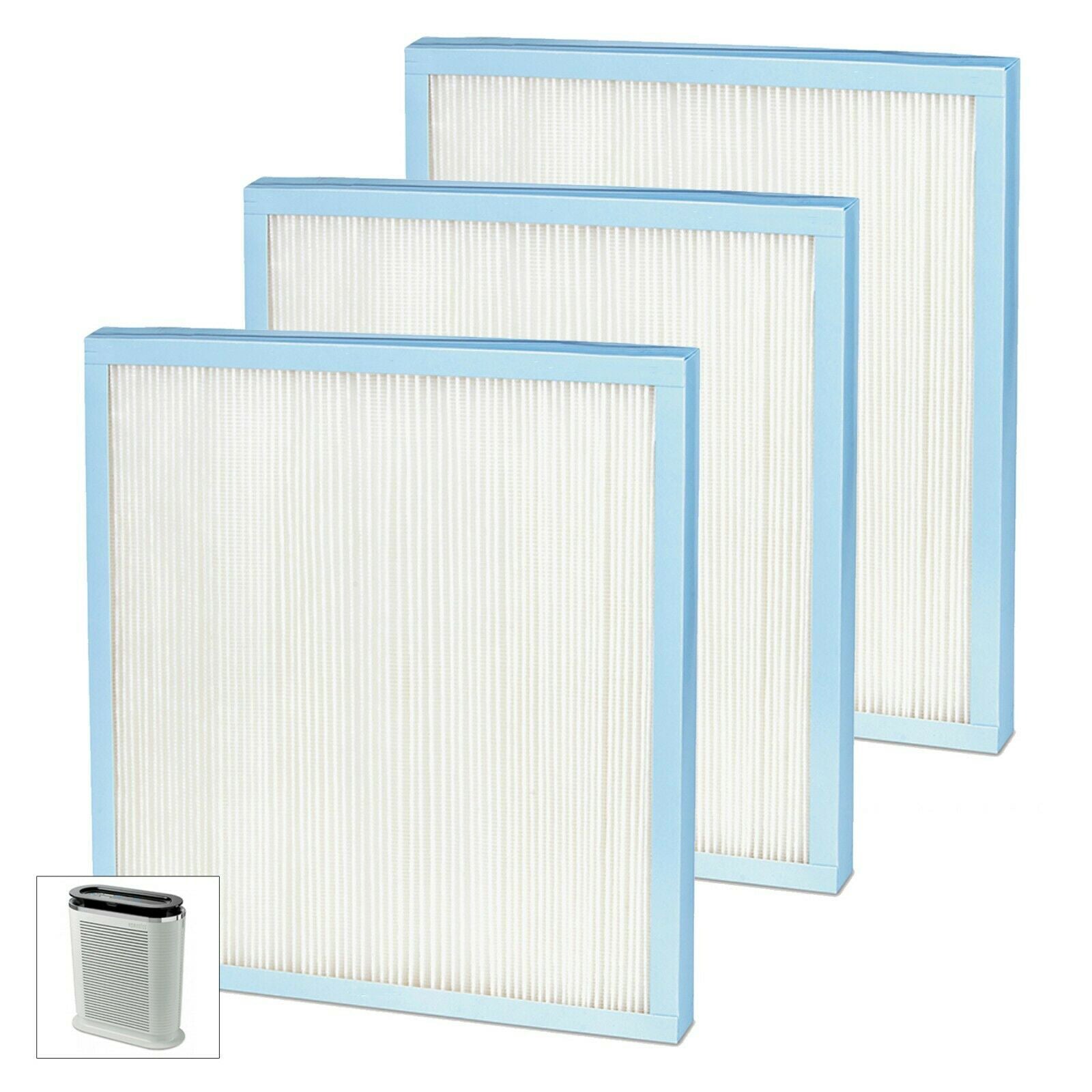 HEPA Filter for HOMEDICS AR-20 AR20 Professional Air Purifier AR-2FLT Blue (Pack of 3)