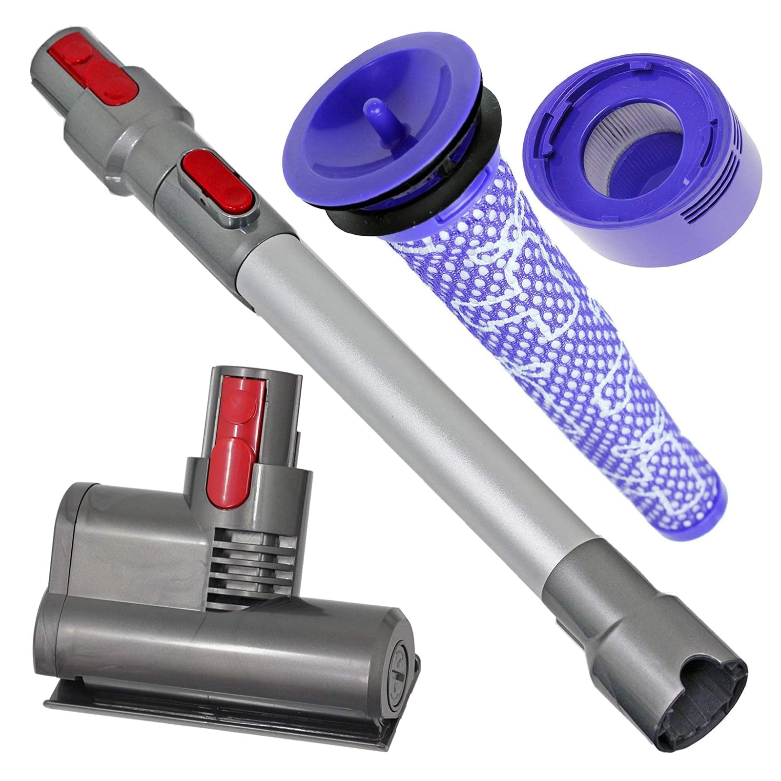 Mini Turbine Brush for Dyson V7 SV11 Motorised Tool + Extension Tube + Filters