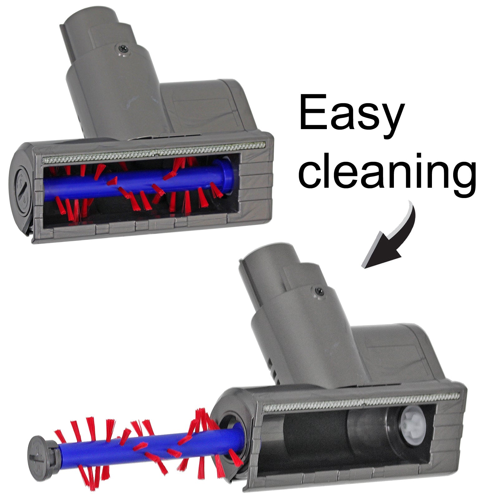 Vacuum Mini Turbine Brush + 2 in 1 Combination Tool for Dyson V7 SV11 V8 SV10 Cordless Motorised Tool Attachment