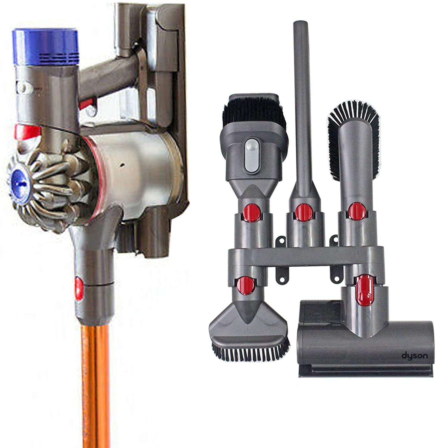 Wall Mounted Accessory Tool Holder Rack + Trigger Lock for DYSON V11 SV14 Vacuum Cleaner