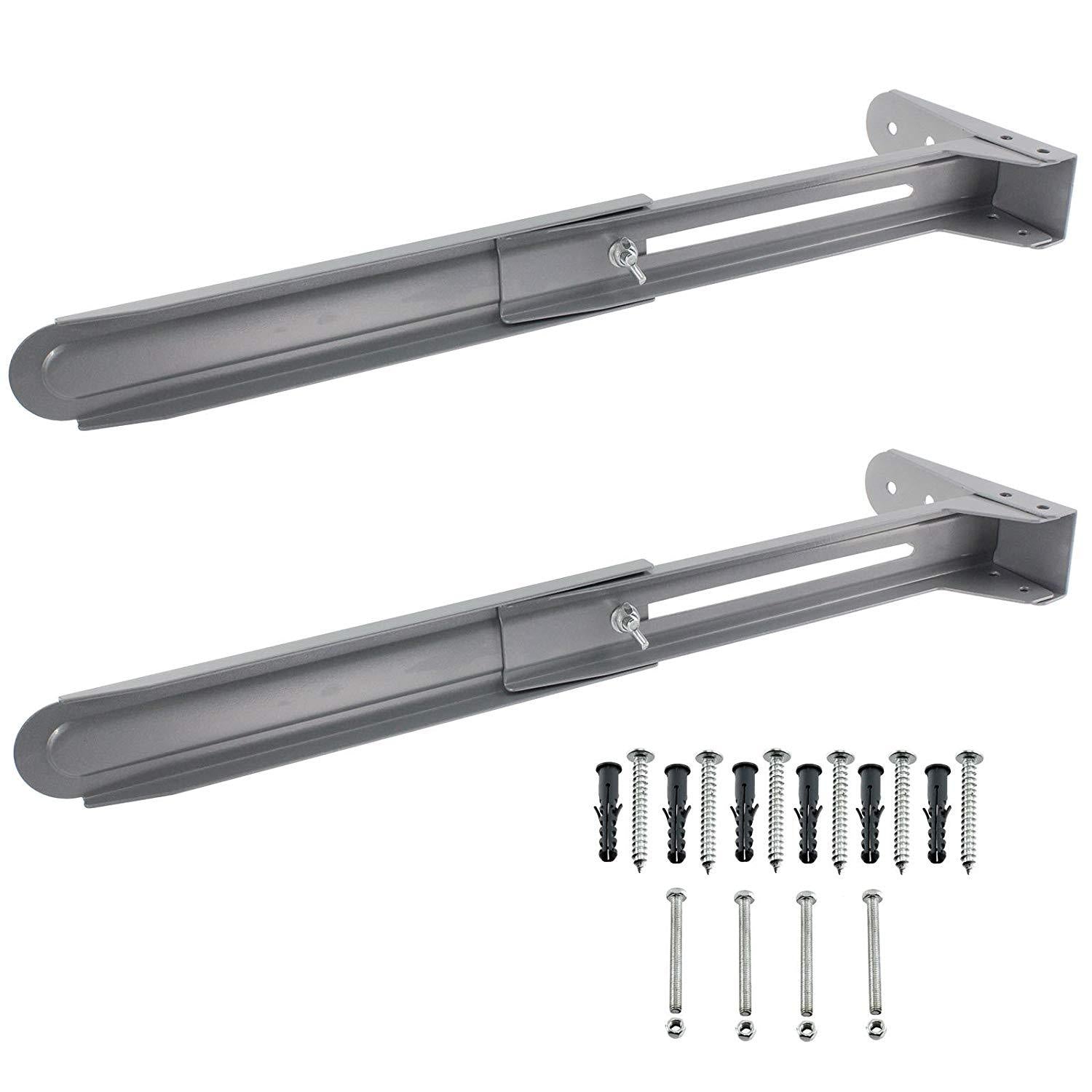 Universal Silver Printer Scanner Wall Mount Brackets x 2