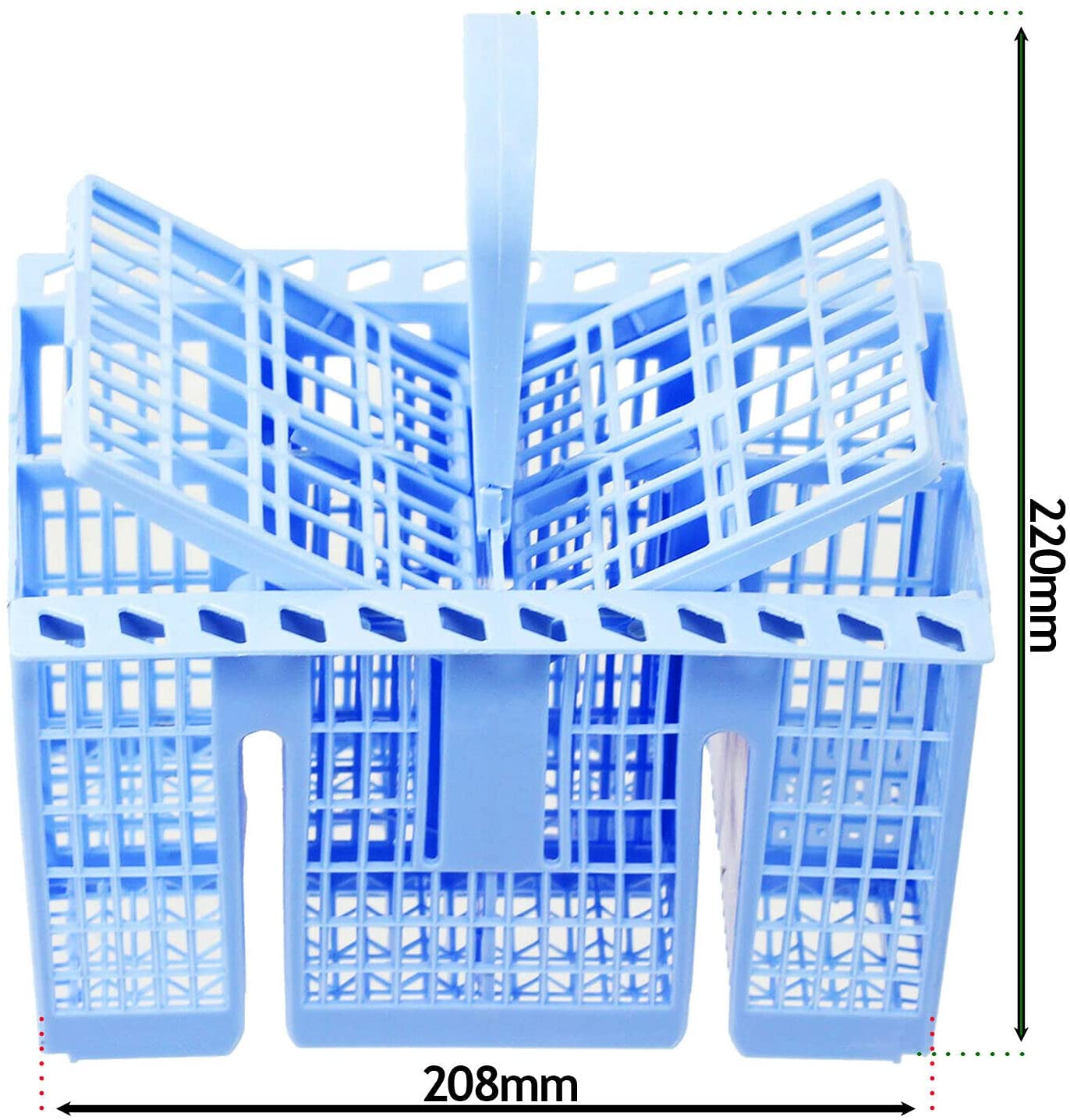 SPARES2GO Cutlery Basket compatible with Proline Dishwasher (Blue, 220 x 208 x 160mm)