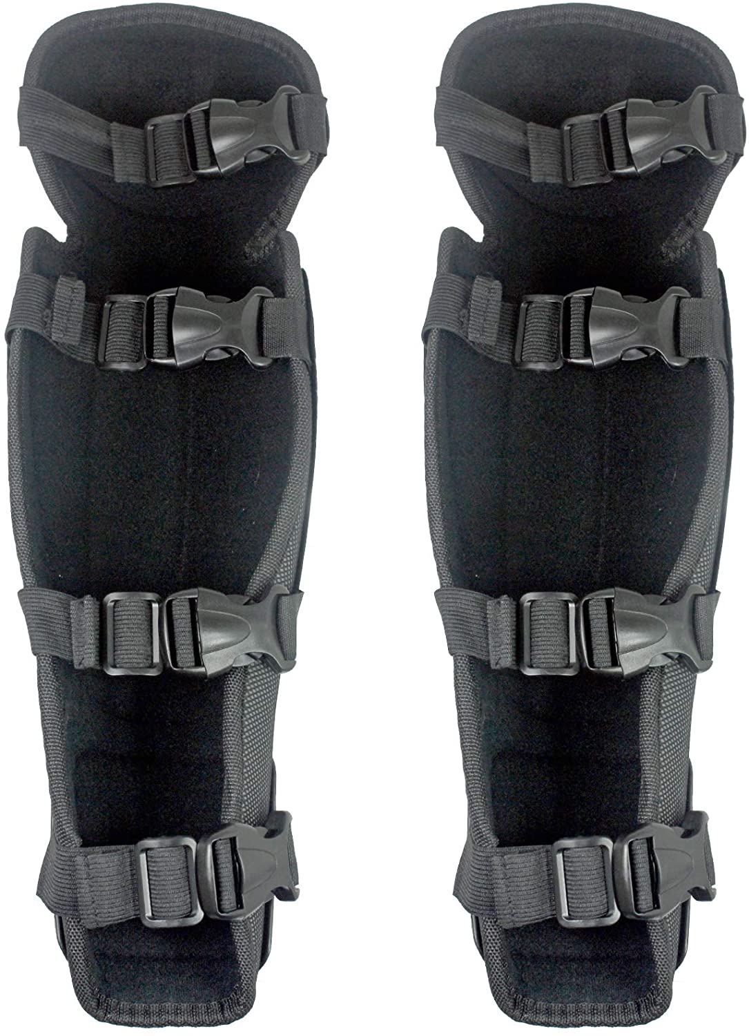 Knee & Shin Guards for Gardening (One Size, Black, 2 Pairs)