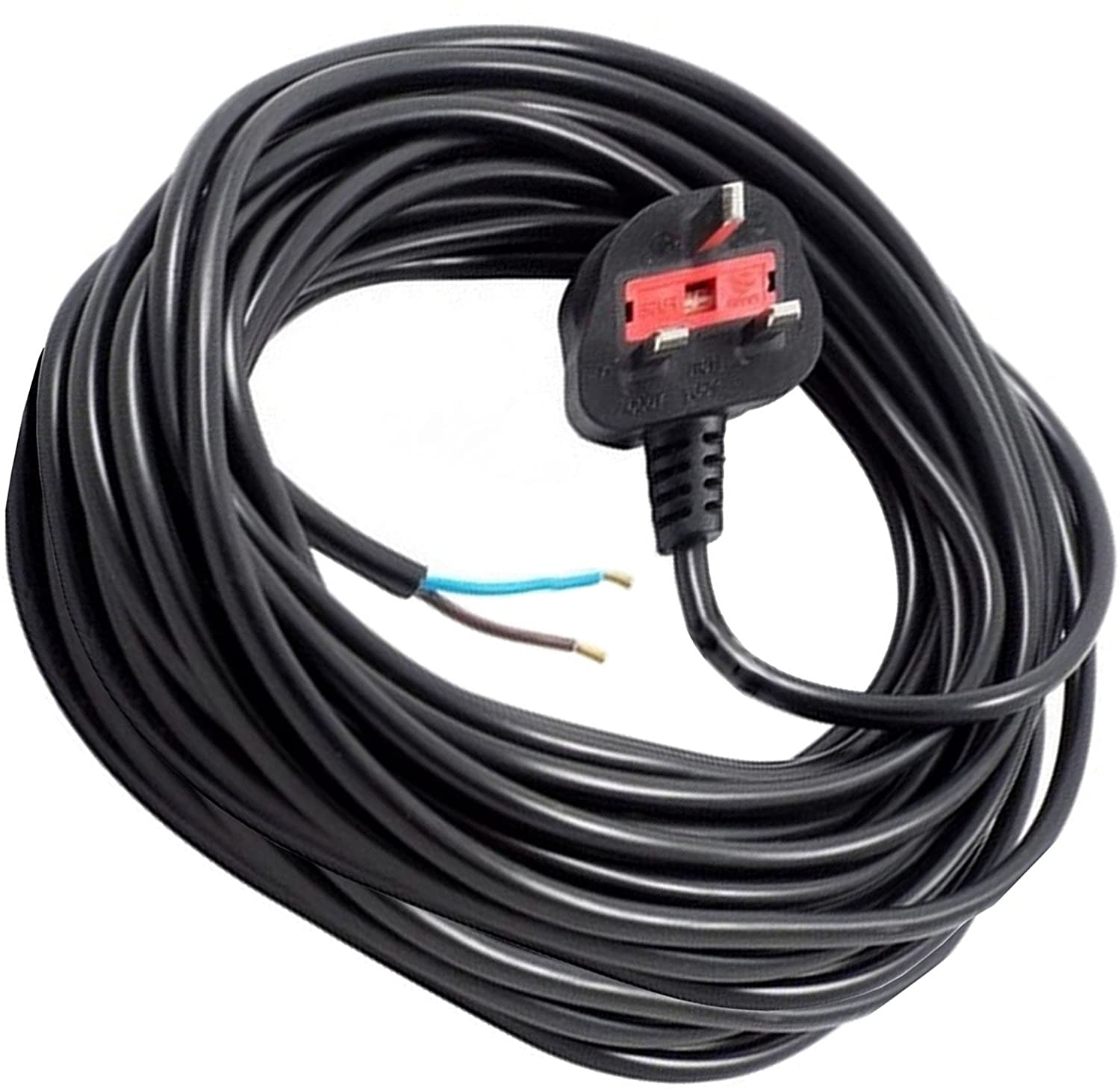 XL Extra Long Universal 12M Metre Mains Power Cable Lead for Lawnmower Strimmer Trimmer (UK Plug)