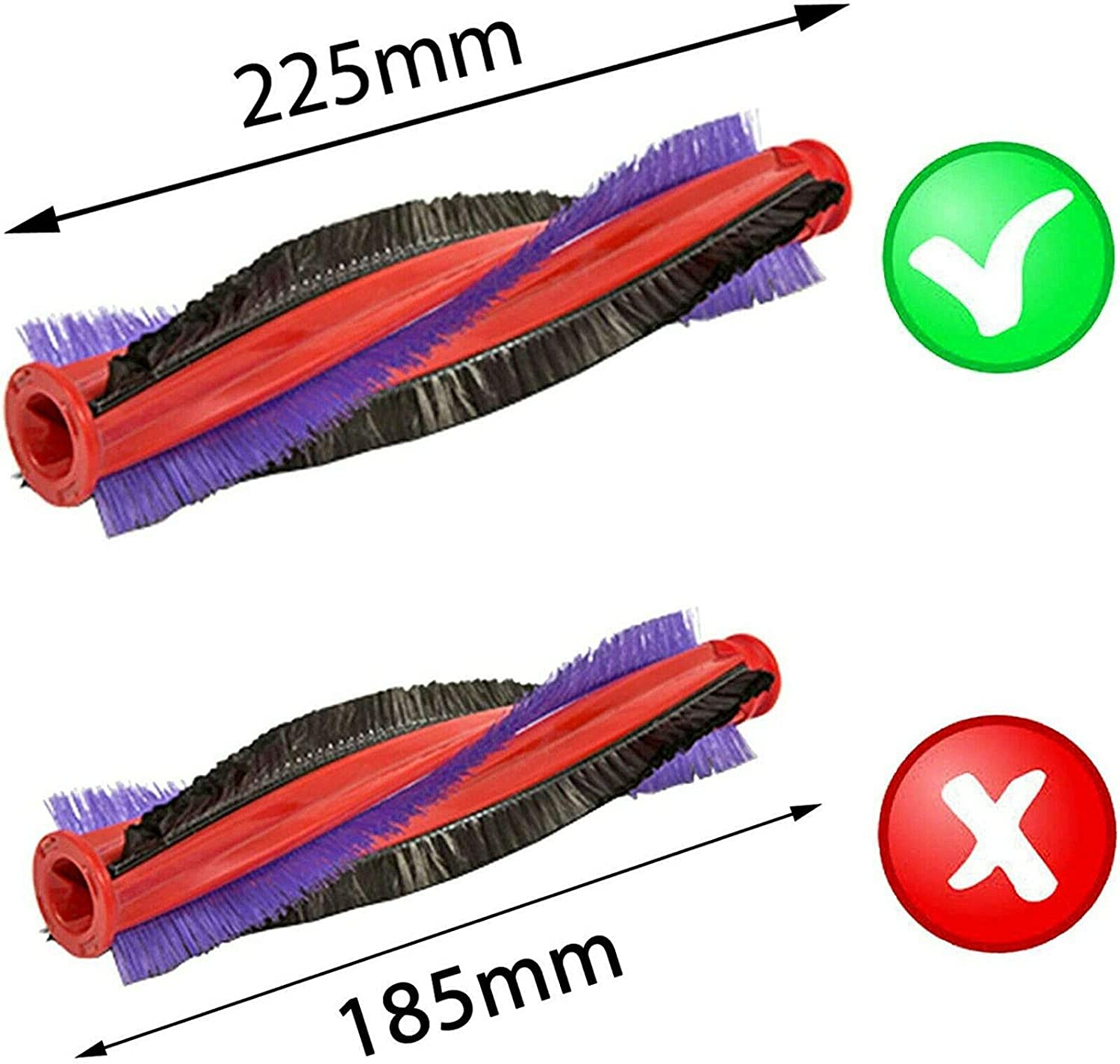 Vacuum Brushroll for DYSON DC59 V6 Animal Fluffy Brush Roller Bar 225mm