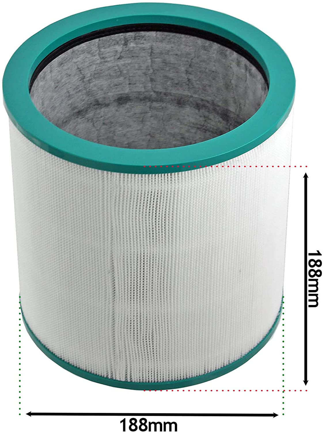 Glass 360° Filter for DYSON Air Purifier Pure Cool Link Tower (Pack of 2)