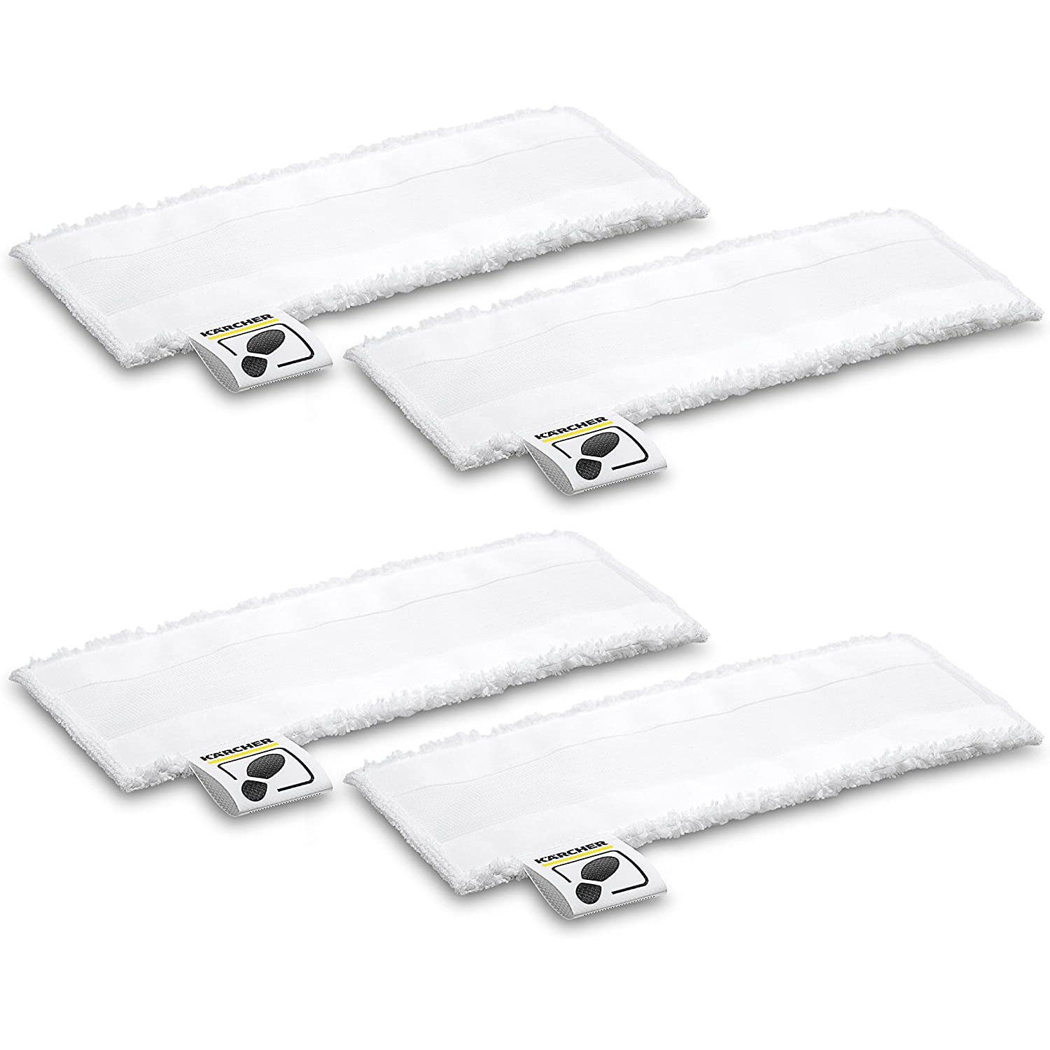 KARCHER Easyfix Floor Cloth Set Steam Cleaner Microfibre White (Pack of 4)