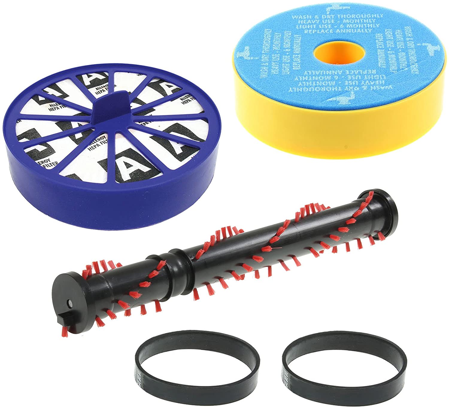 Filters Set + Brushroll Bar + Belts for Dyson DC07 Vacuum Allergy Washable Pre & Post Motor HEPA Filter