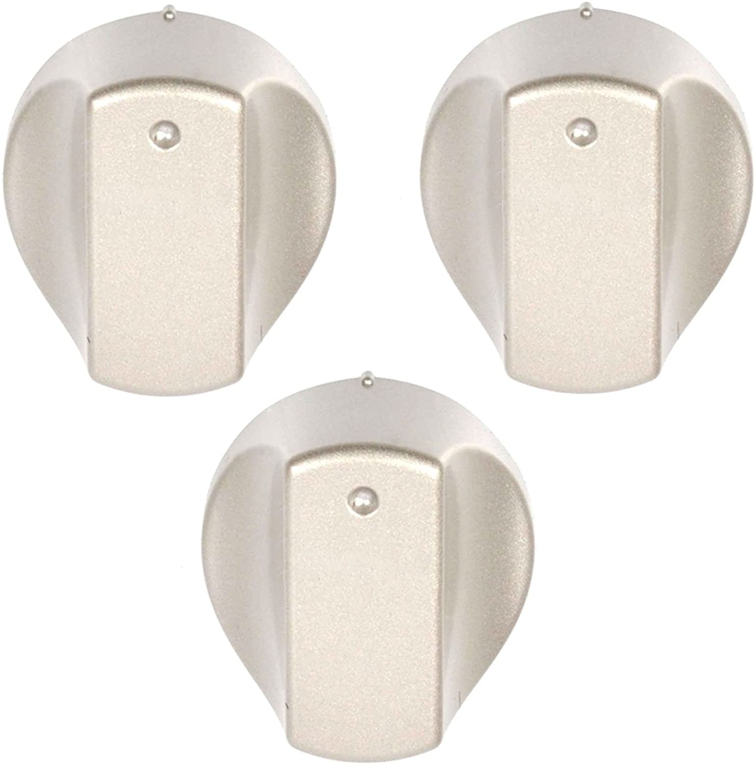 Hot-Ari ix Control Knob Switch for Hotpoint Oven Cooker (Silver, Pack of 3)