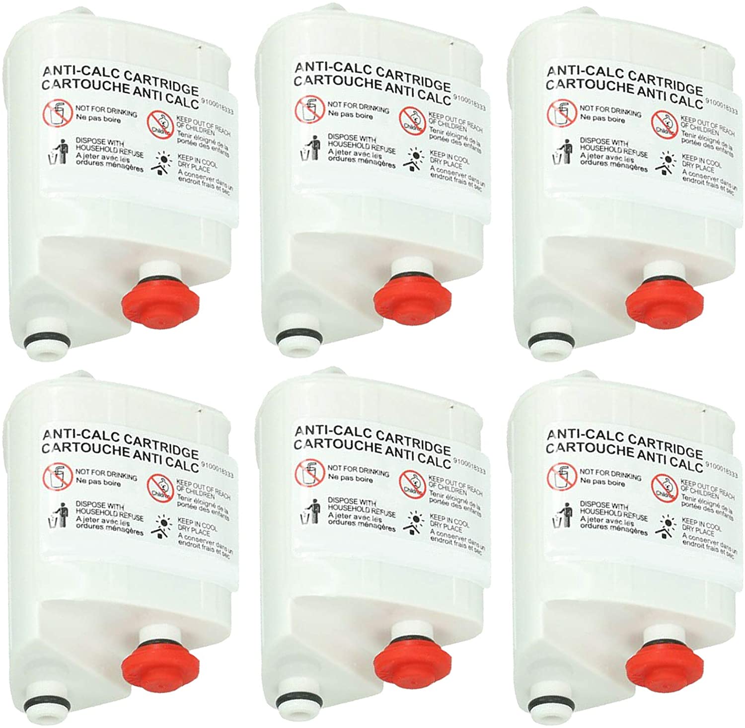 Anti-Calc Filter Cartridges for Calor Steam Iron Pack of 6 XD 9060E0