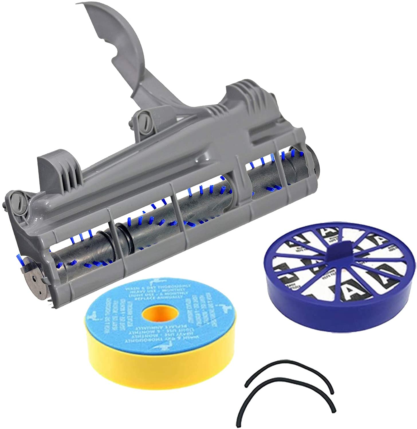 Brushroll + Filters Set + Seal Kit for Dyson DC07 Vacuum Allergy Washable Pre & Post Motor HEPA Filter