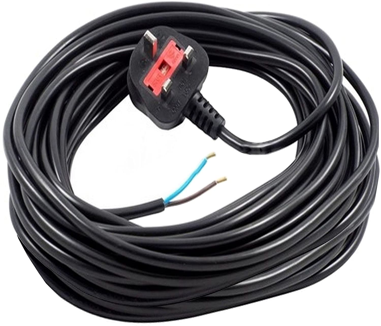 XL Extra Long 12M Metre Black Cable Mains Power Lead for Vax Vacuum Cleaner (UK Plug)