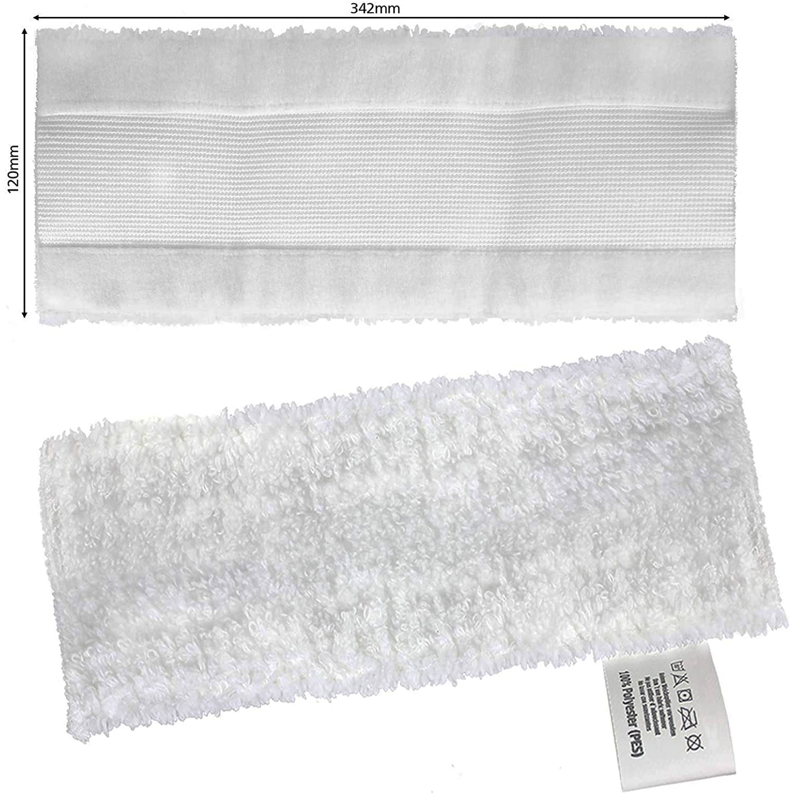 Floor Pads x 2 + 500ml Detergent for KARCHER Easyfix SC1 SC2 SC3 SC4 SC5 Series Steam Cleaner