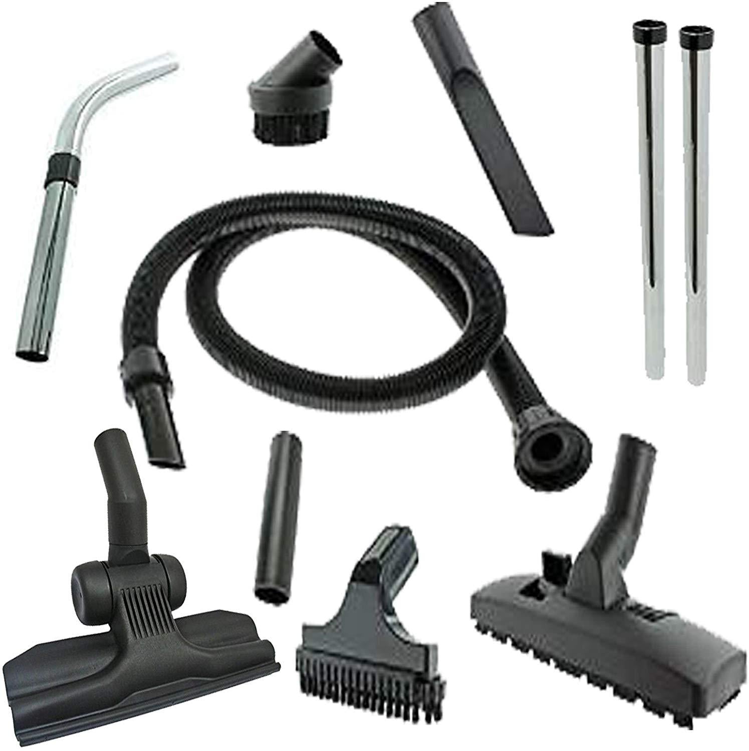 SPARES2GO 1.8m Hose Tool Kit + 32mm Deluxe Wheeled Brush Tool for Numatic Henry NRV-200 XTRA HVX200A Vacuum Cleaner