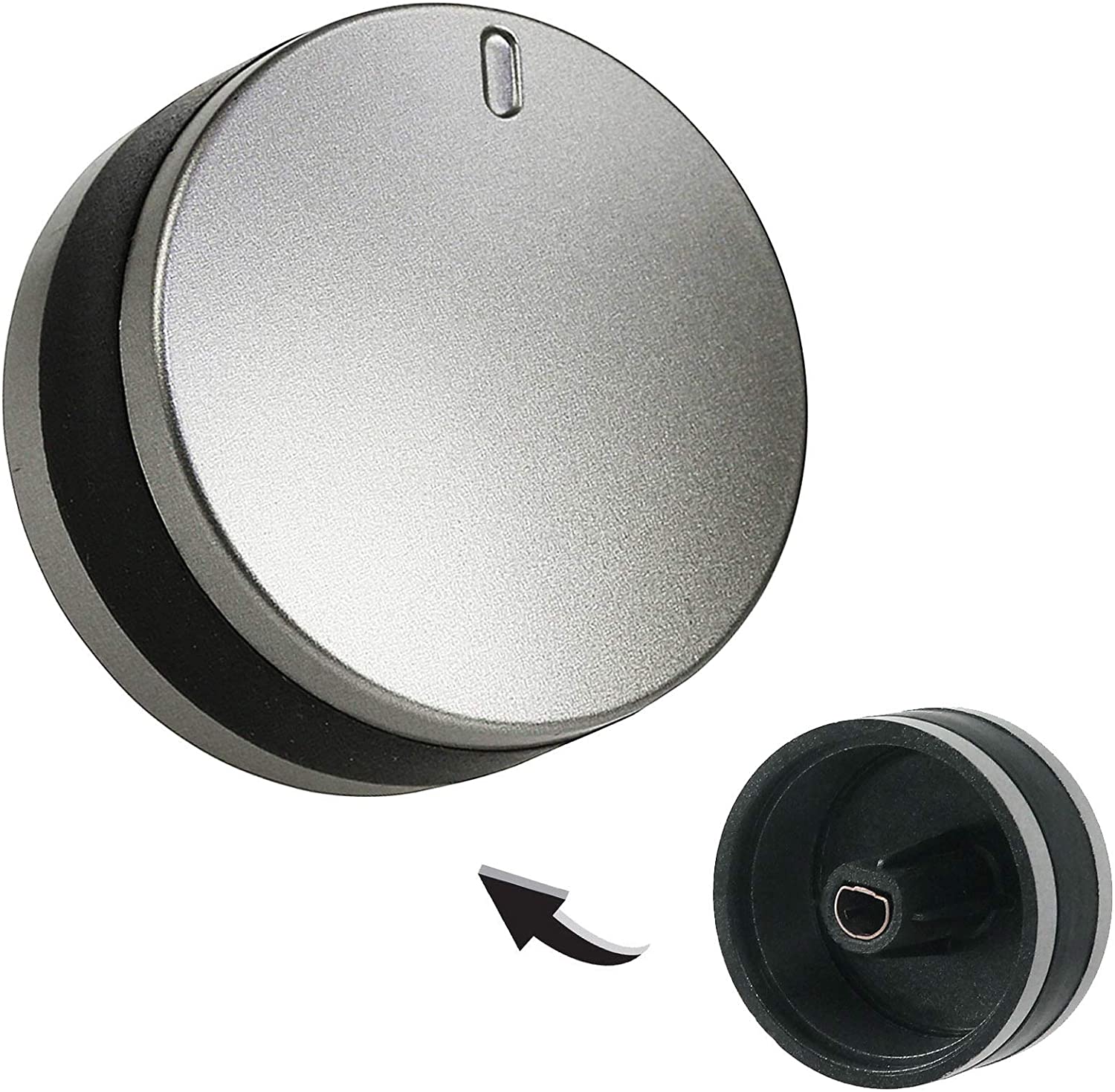 Oven Knob for LAMONA 450002486 LAM3200 LAM3204 LAM3401 Oven Cooker Knob Control Switch (Silver / Black)