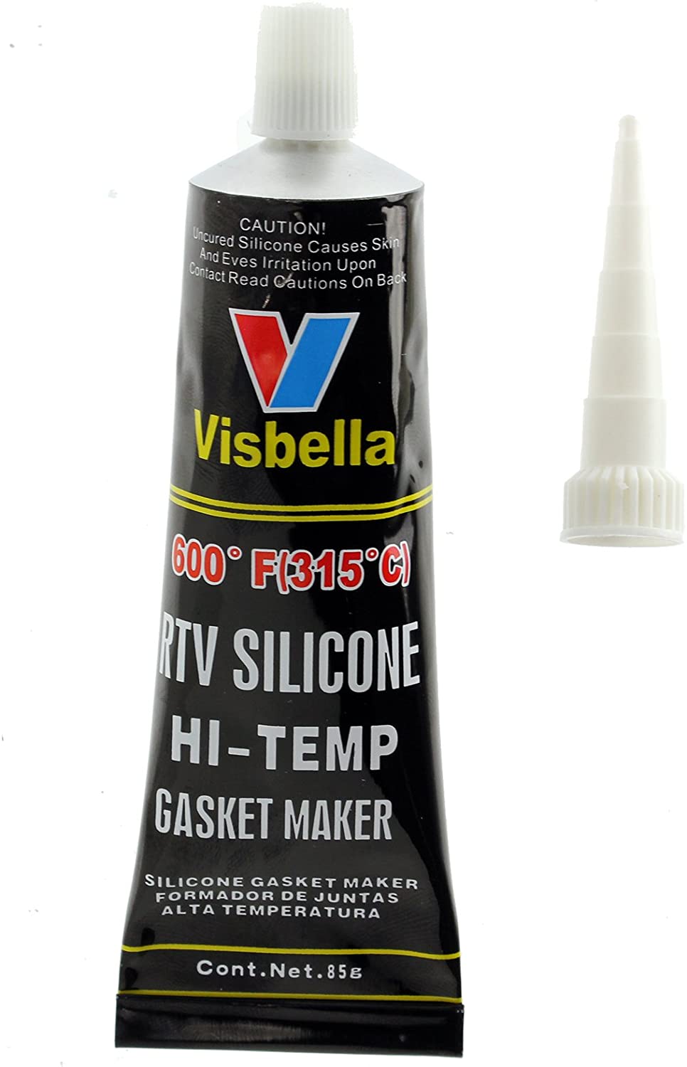 Visbella Silicone Engine Repair Gasket Seal Maker High Temperature Heat Resistant from -80ºF to 600ºF (Black, Pack of 3)