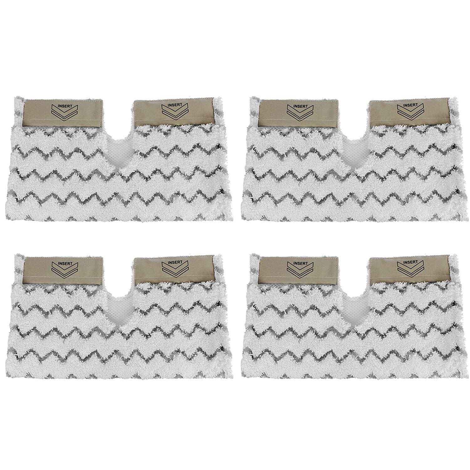 Cover Pads for SHARK Steam Cleaner Mop Dirt Grip S6001 S6003 Klik n' Flip (Pack of 4)