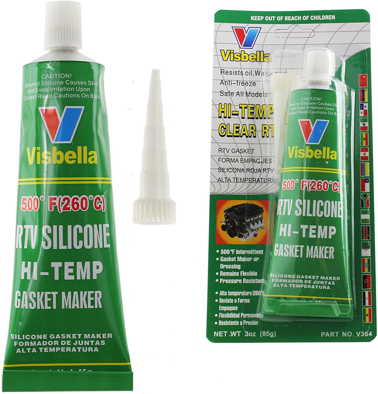 Visbella Silicone Oven Glass Door Gasket Seal Maker (Clear/ Green)