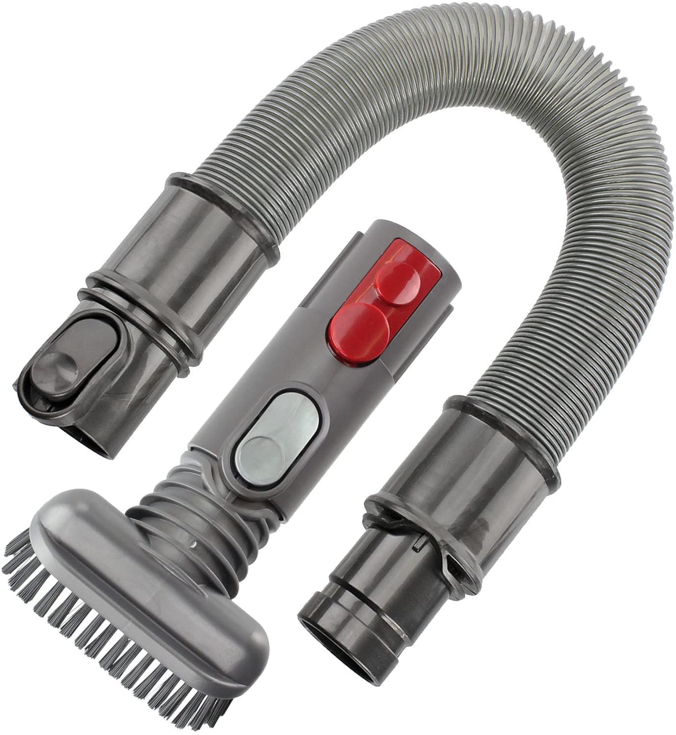 1.4m Compact Extension Hose + Stubborn Dirt Brush + Adapter kit for Dyson V7, V8, SV10, SV11 Cordless Vacuum Cleaner