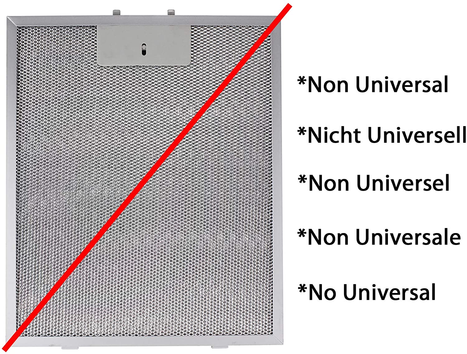 Cooker Hood Extractor Metal Grease Mesh Filter (Silver, 320 x 260mm)