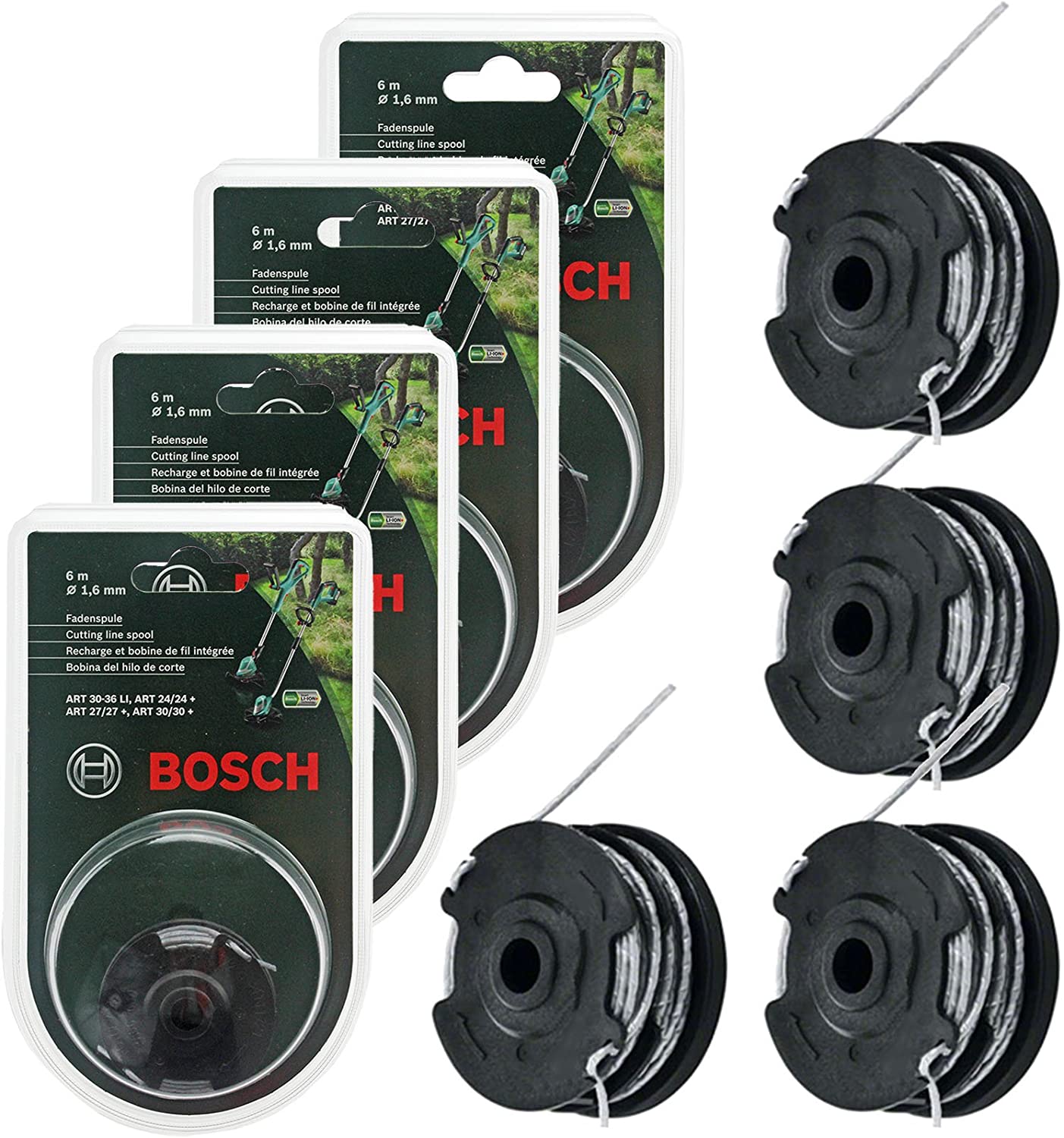 Bosch ART 24 27 30 30-36 LI Genuine Strimmer Trimmer Cutting Line Spool Feed 24m 1.6mm - F016800351