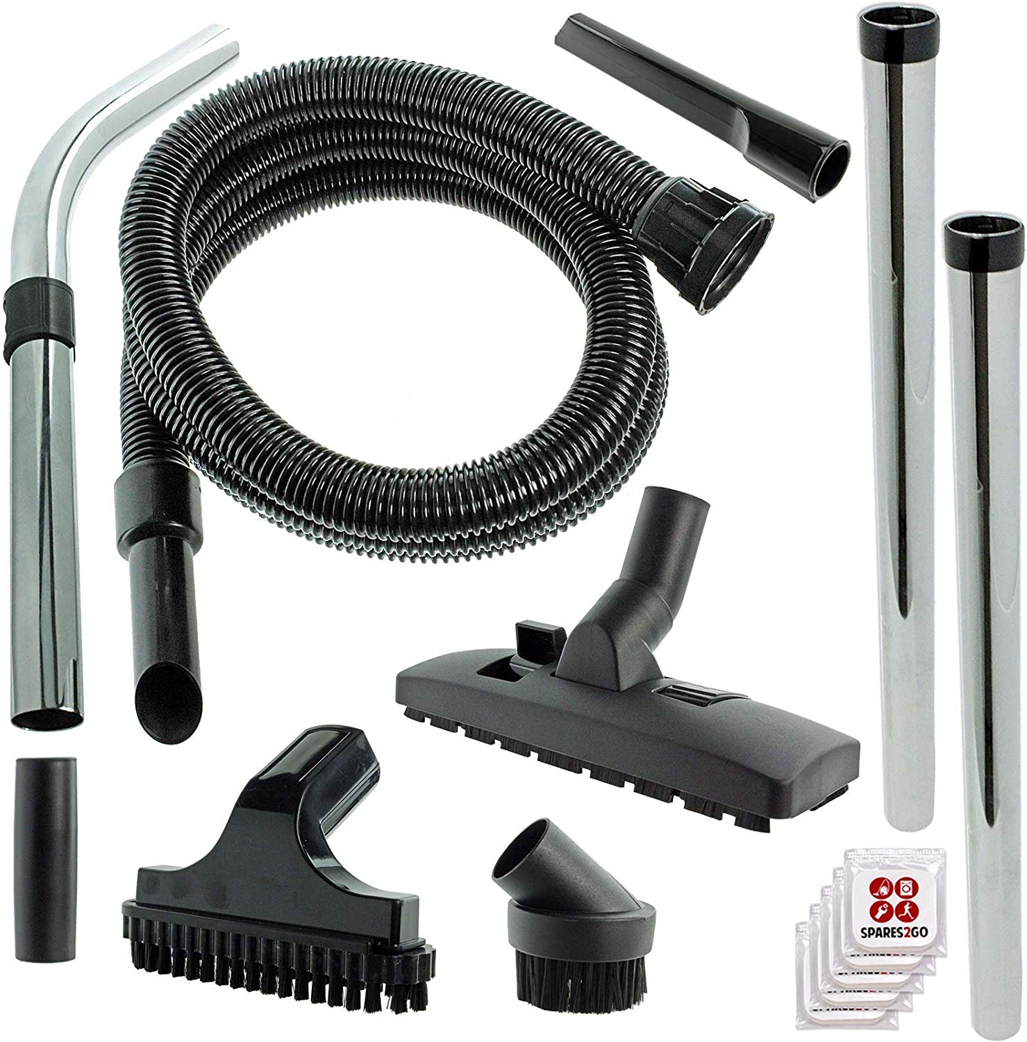 SPARES2GO Hose & Tool Kit For Numatic Henry Hetty James Vacuum Cleaner Hoover (2.5m) + Fresheners