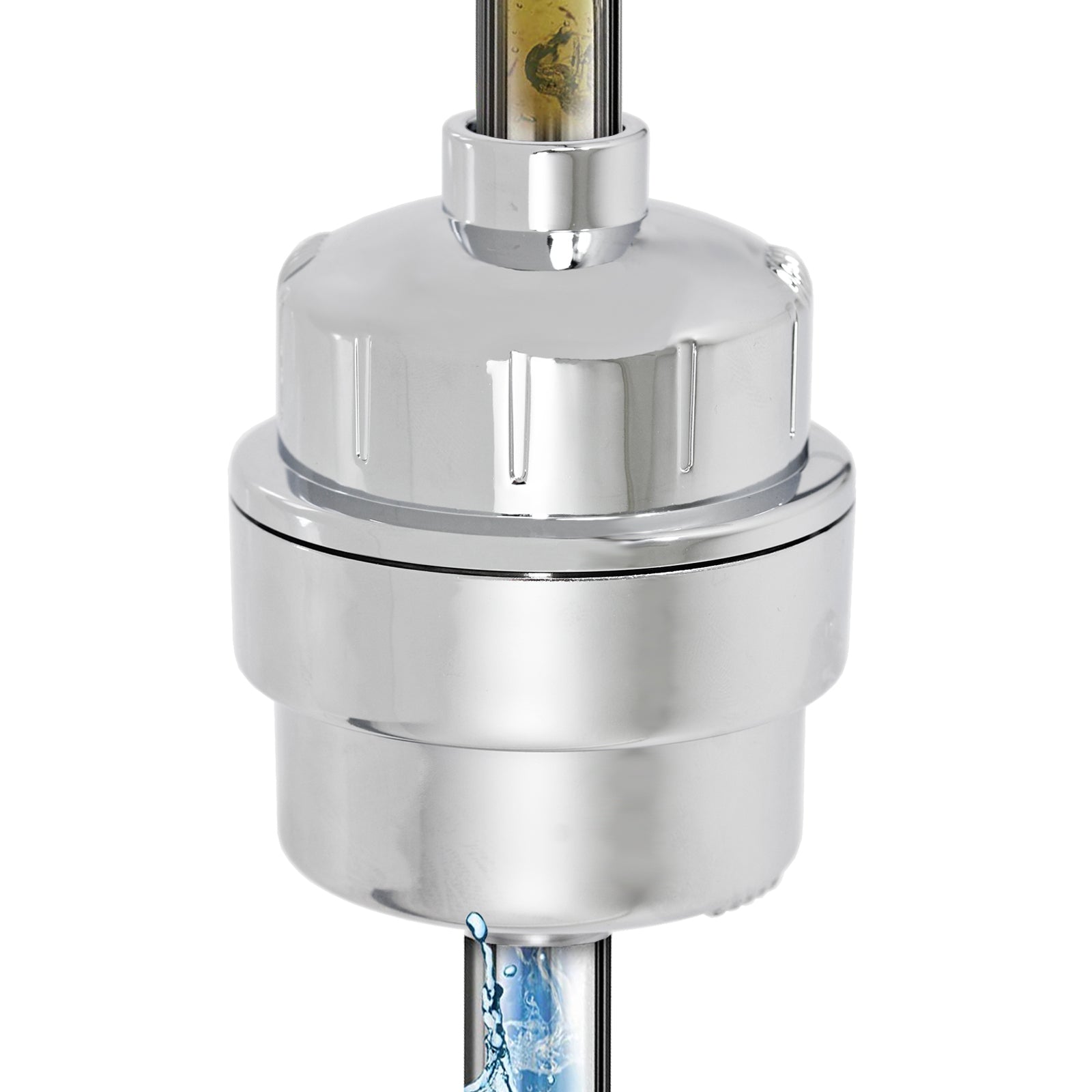 UNIVERSAL Shower Head Filter Chrome Steel Effect Hard Water Purifier Softener (Pack of 2)