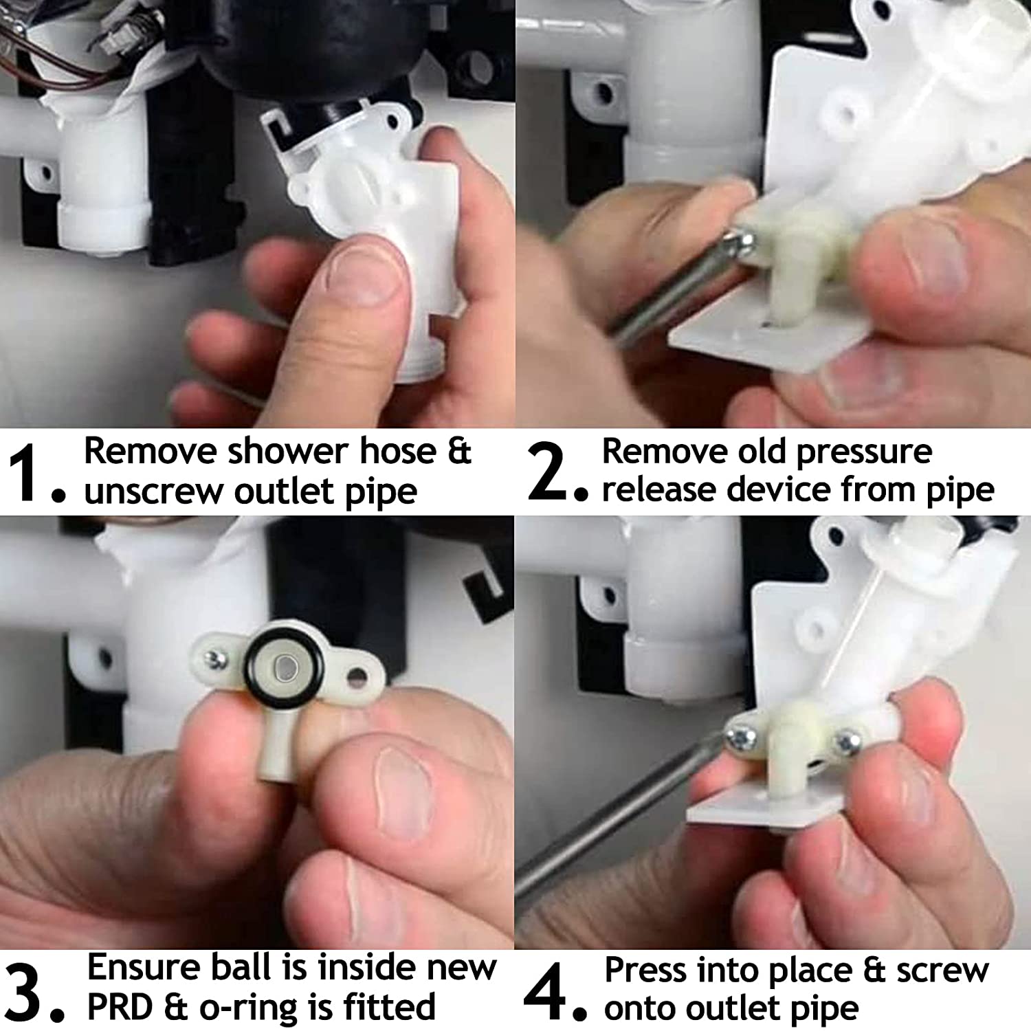 Pressure Relief Device for TRITON Electric Shower PRD Kit White Black Old New x2