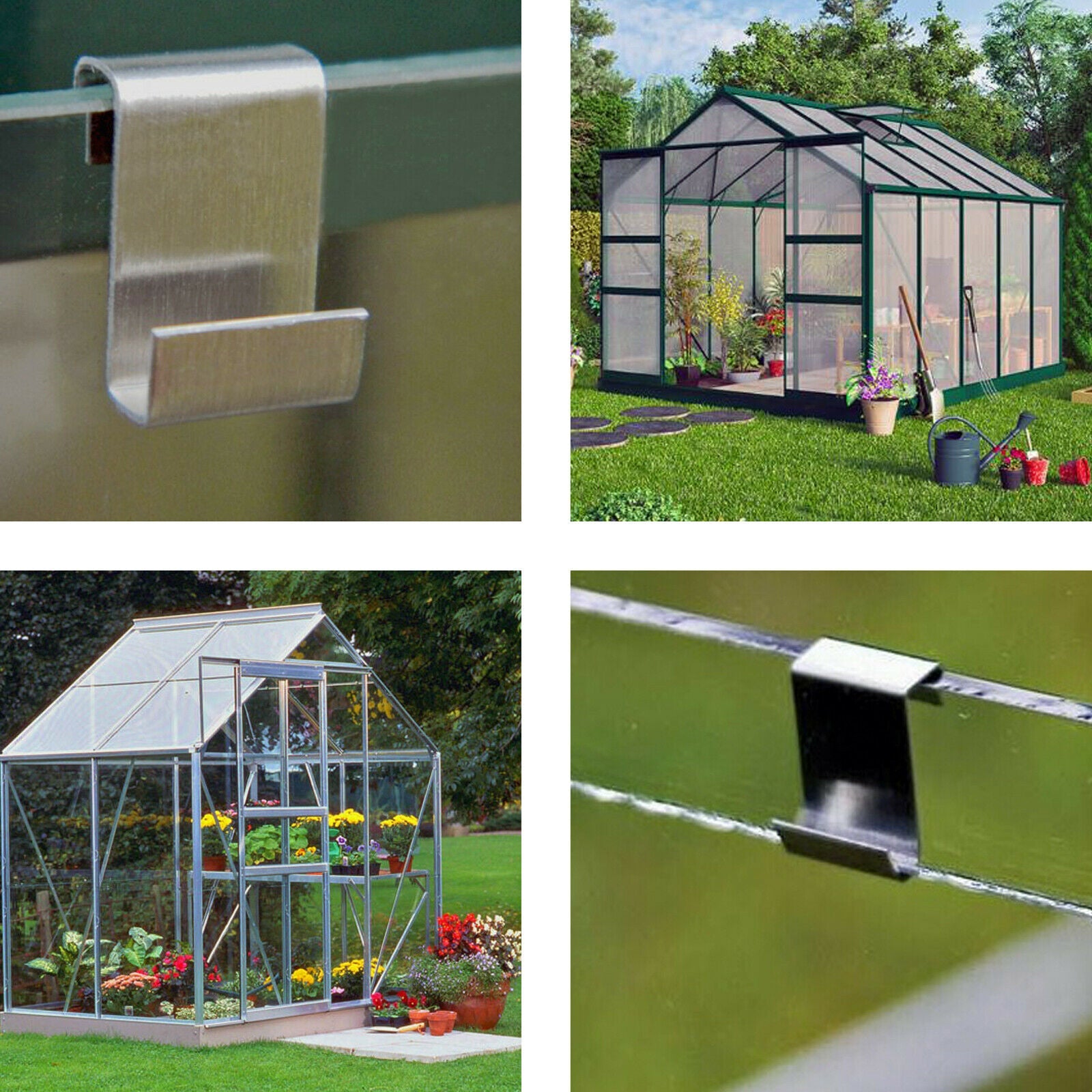 Greenhouse Z Clips Aluminium Glass Glazing 10mm Overlap Lap Clamp