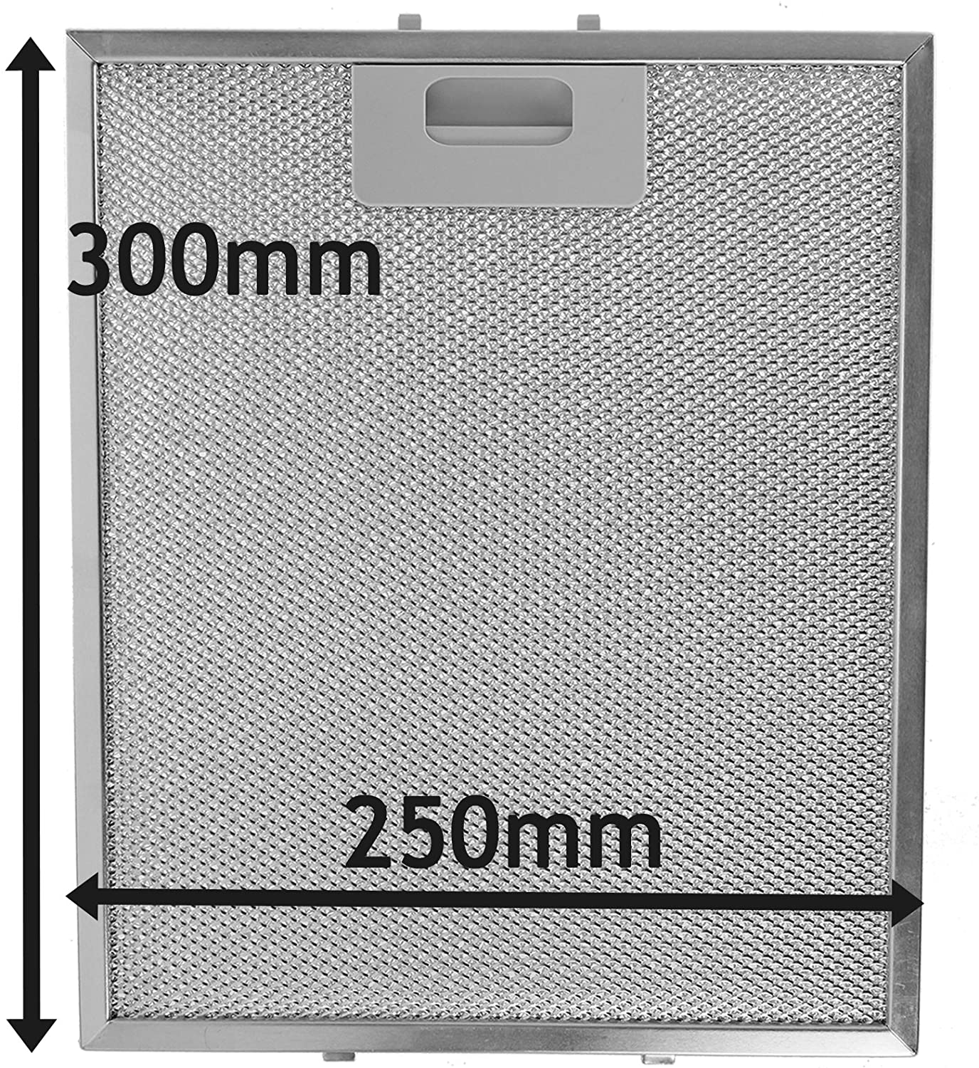Cooker Hood Metal Mesh Grease Filter for Kitchen Extractor Fan Vent (Silver, 300 x 250 mm)