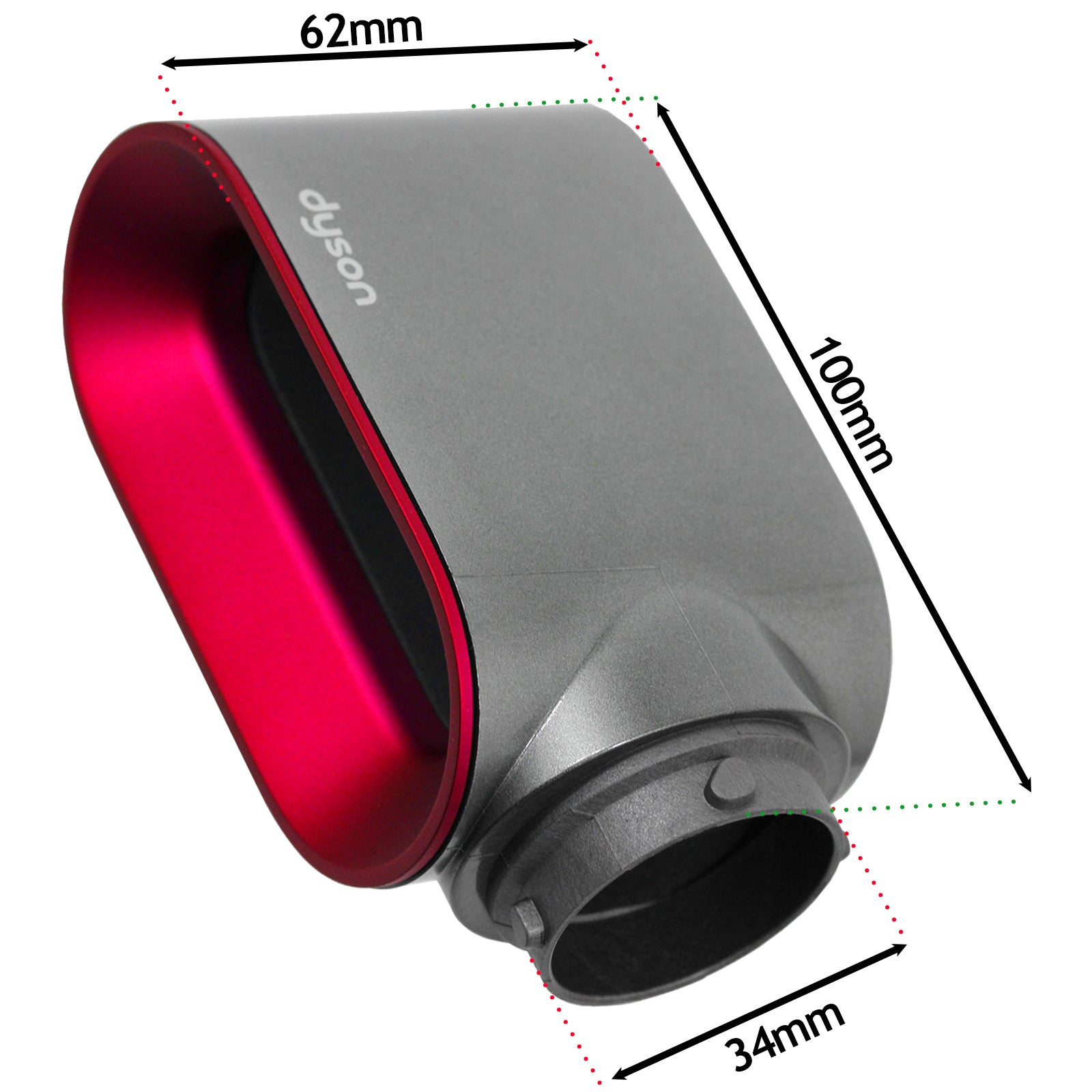 DYSON Airwrap™ Hair Styler Pre Styling Dryer Attachment (Nickel / Fuchsia)