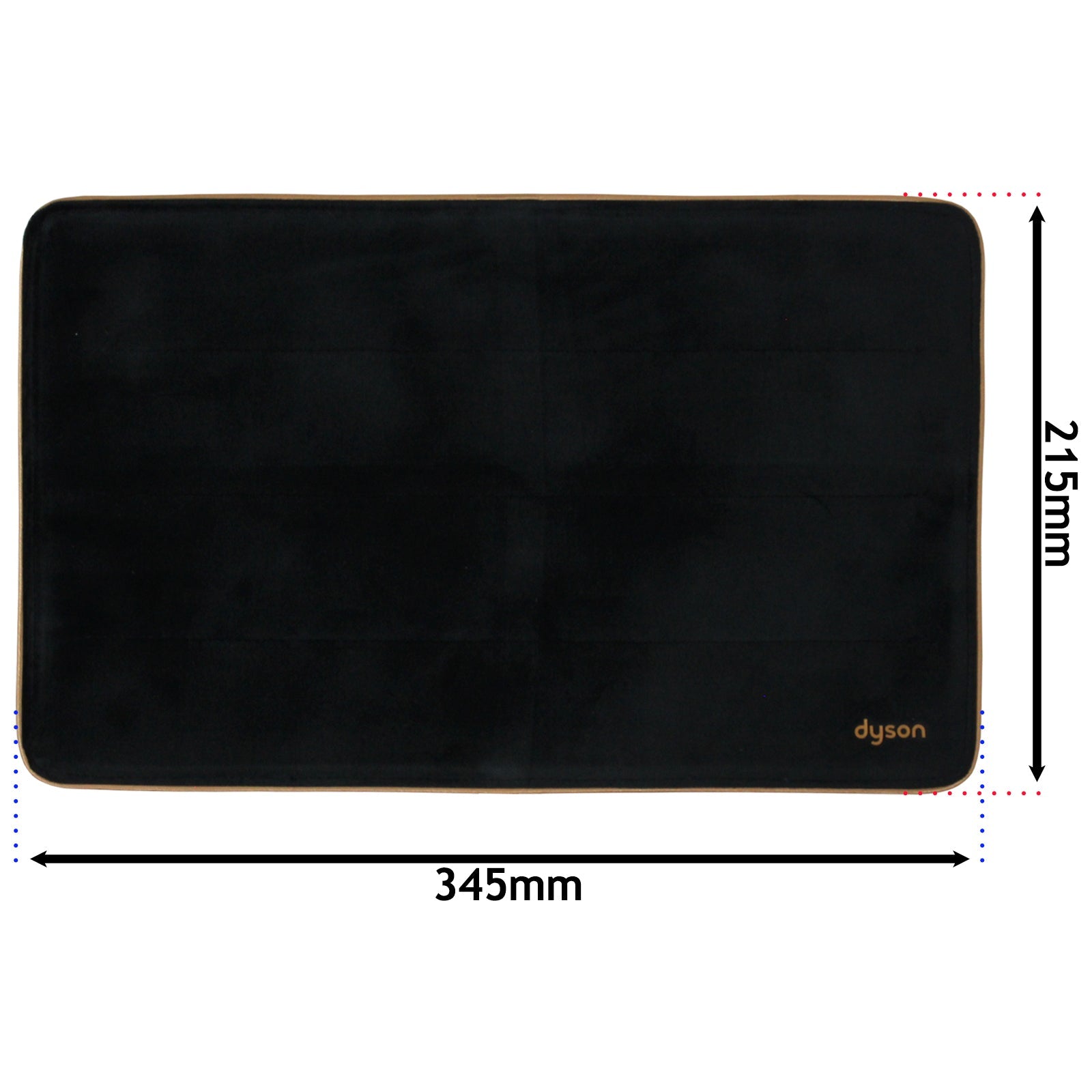 DYSON Corrale™ HS03 Straightener Heat Resistant Travel Pouch Bag (Black, Bronze)