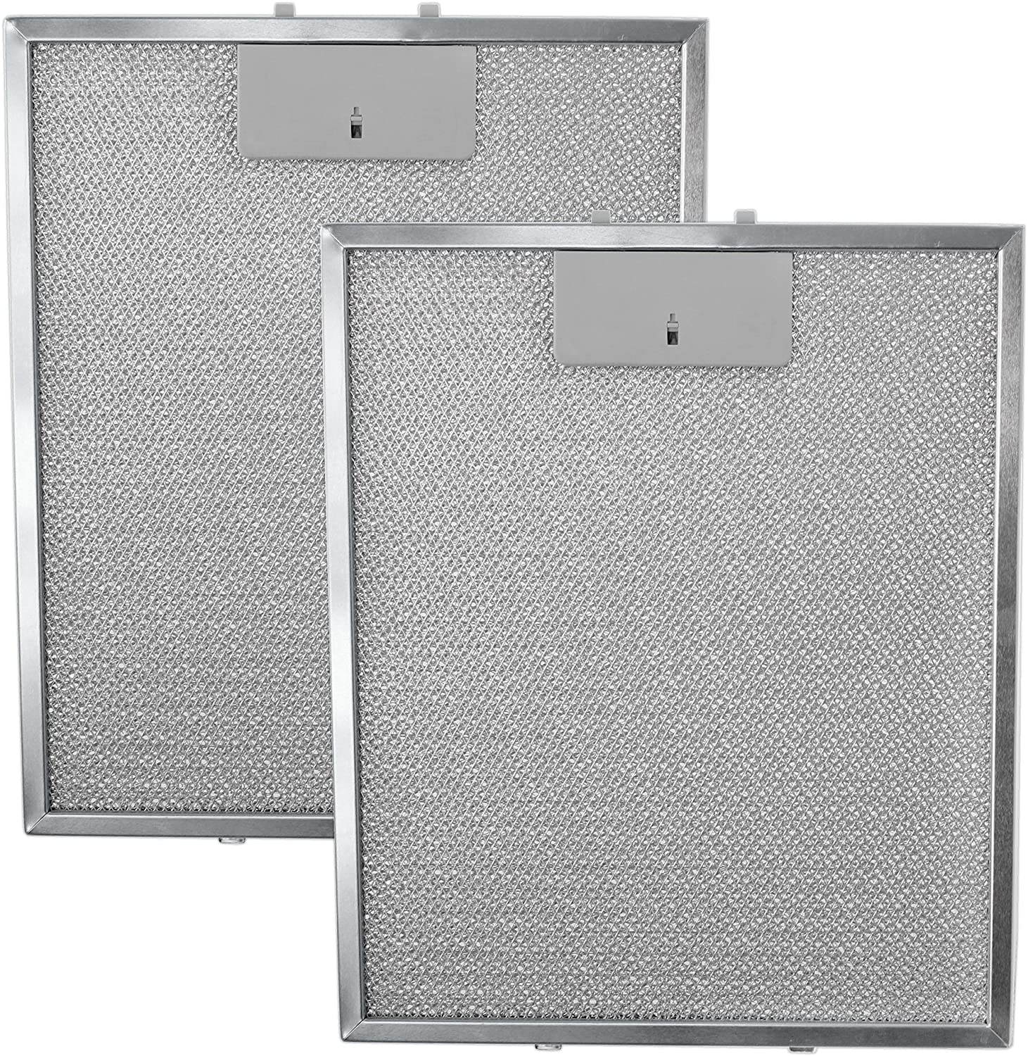 Cooker Hood Metal Mesh Grease Filter for Logik Kitchen Extractor Fan Vent (Silver, 300 x 250 mm, Pack of 2)