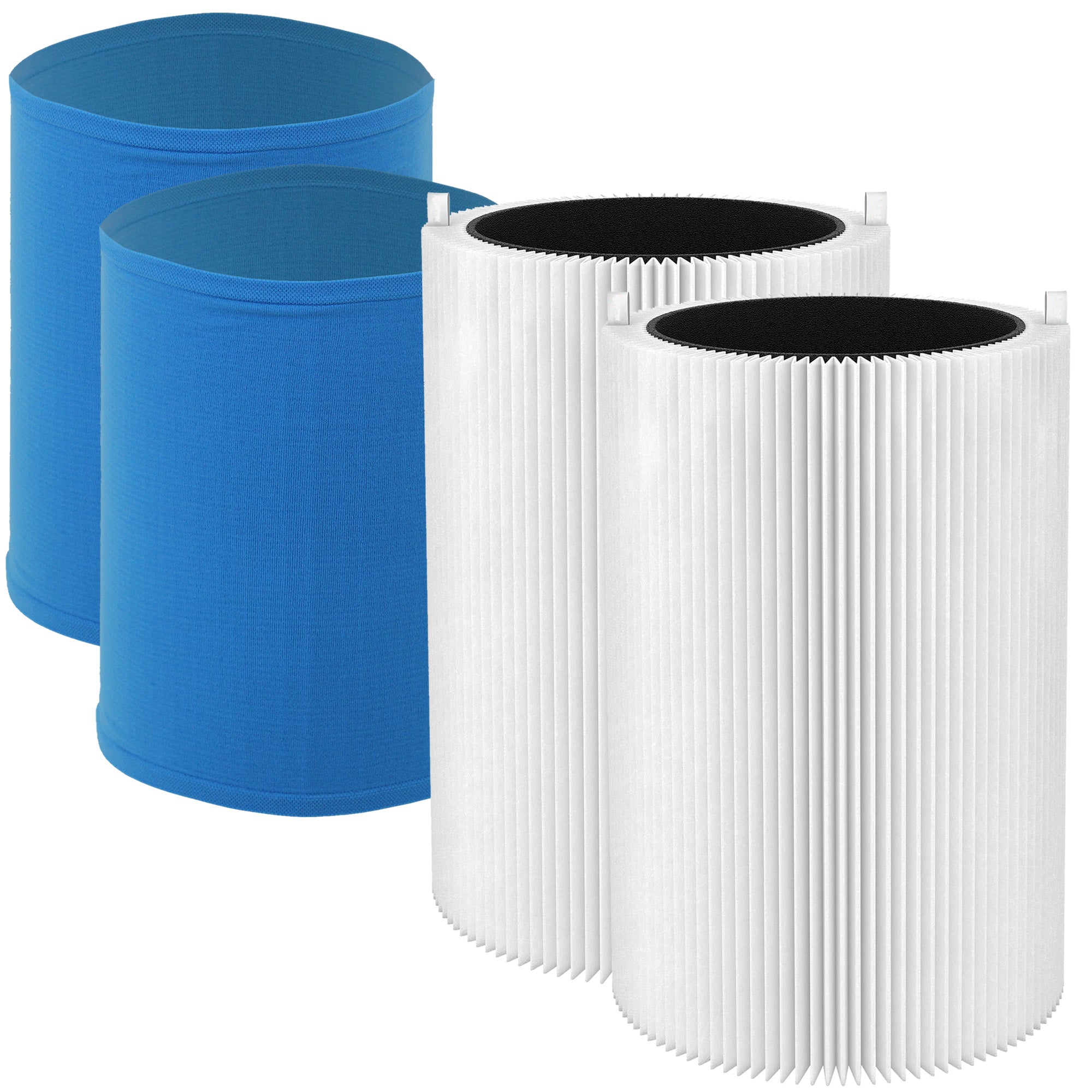 Filter Kit for BLUEAIR Air Purifier HEPA Carbon Sleeve Blue Pure 411 3210 Joy S (Pack of 2)