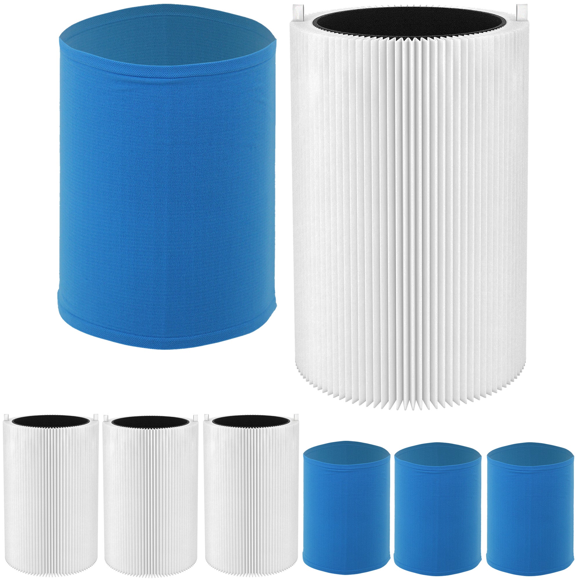 Filter Kit for BLUEAIR Air Purifier HEPA Carbon Sleeve Blue Pure 411 3210 Joy S (Pack of 4)