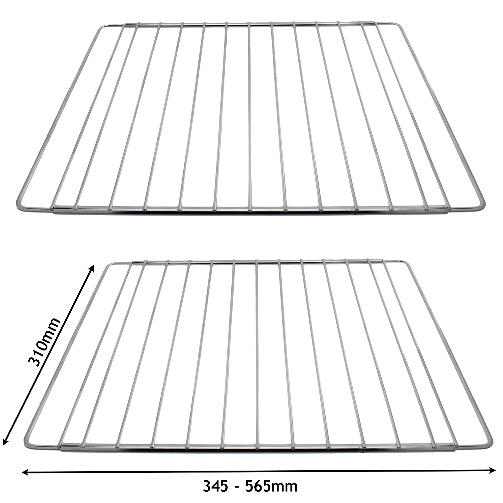 Adjustable Extendable Shelf for CDA Oven Cooker (310 x 345-565mm, Pack of 2)