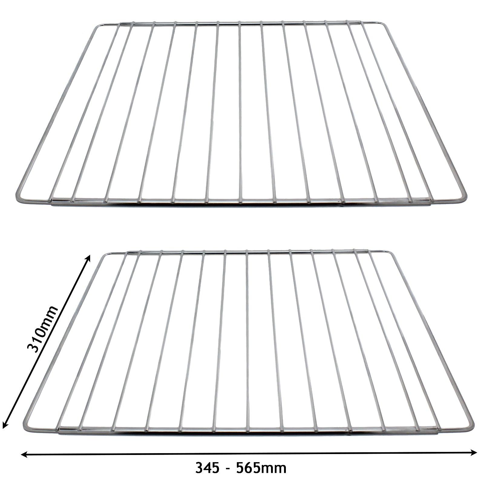 Adjustable Extendable Shelf for Amica Oven Cooker (310 x 345-565mm, Pack of 2)
