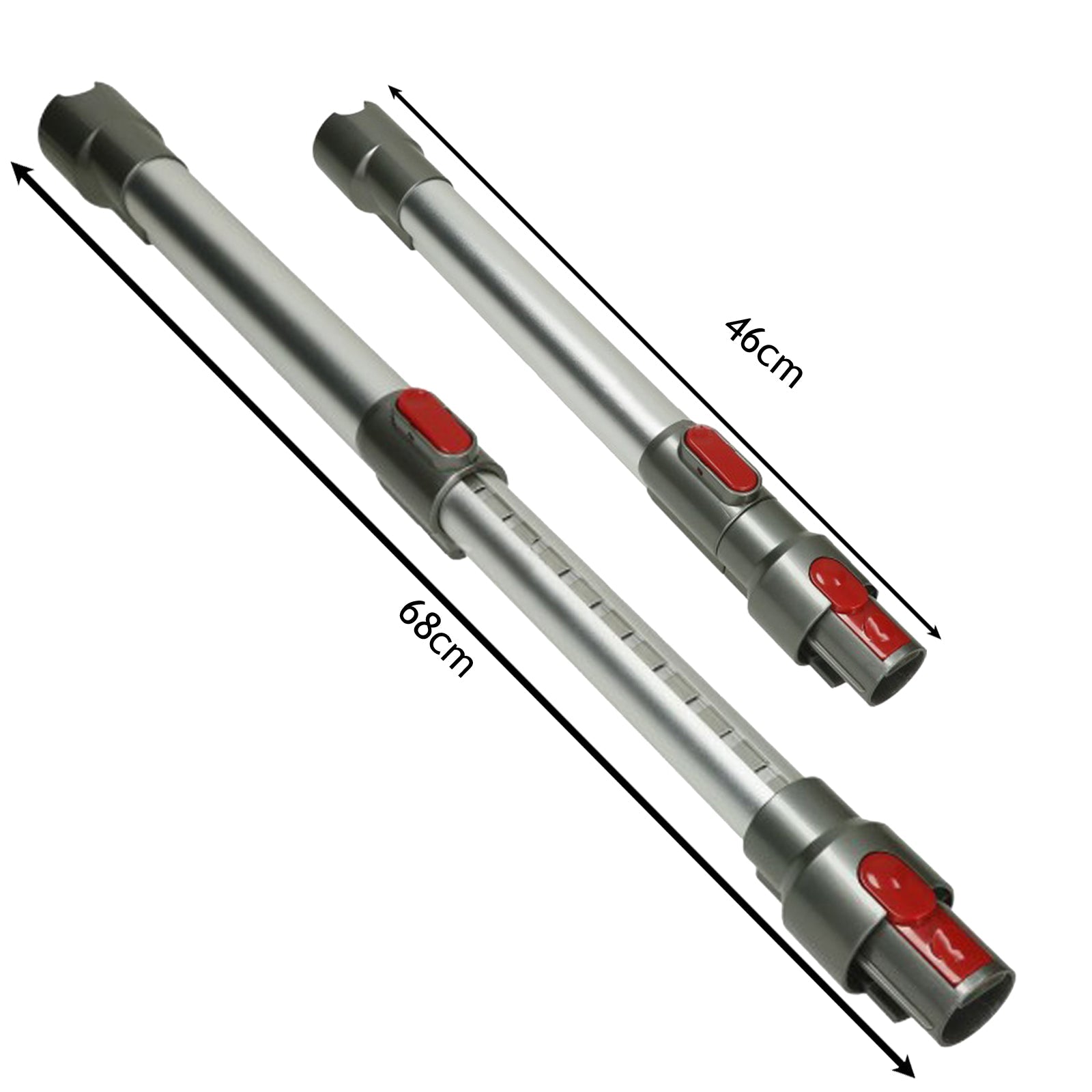Adjustable Telescopic Rod Wand Pipe Tube for Dyson V10 SV12 Vacuum Cleaner (Aluminium Grey)