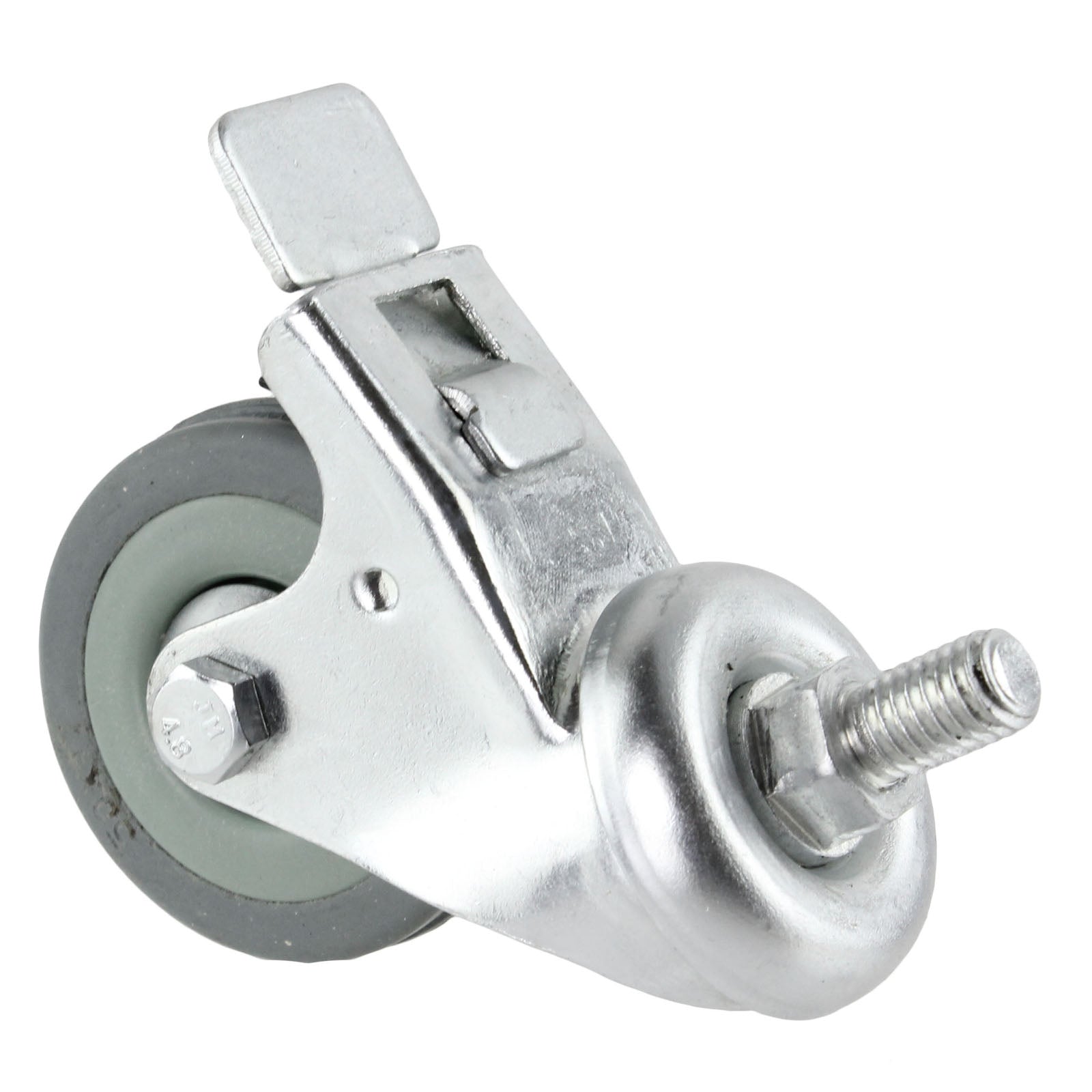 Universal 50mm M10 Threaded Castor Wheels Swivel Braked Non-Marking Caster (Pack of 8)