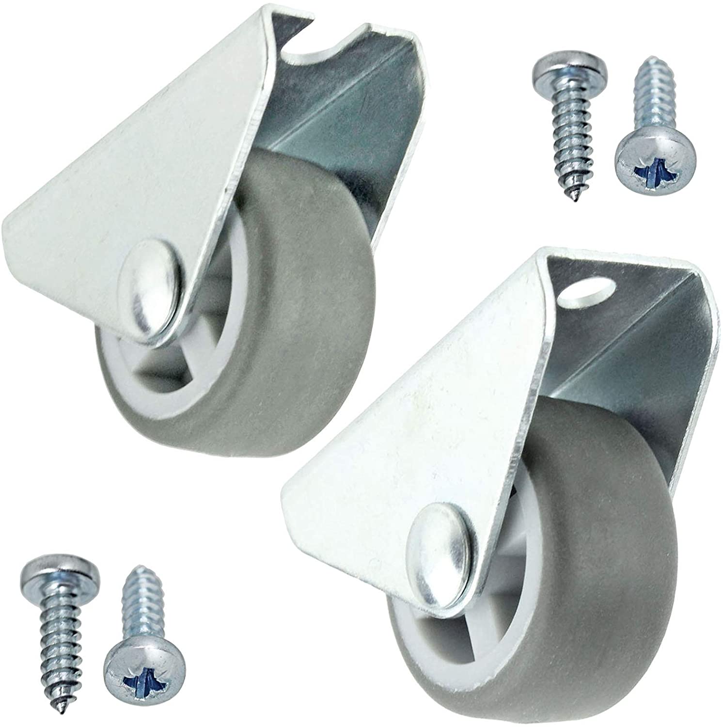 Castor Wheel Trolley Wheels Caster 32mm 1'' Mini + Screws Rubber Fixed x 2