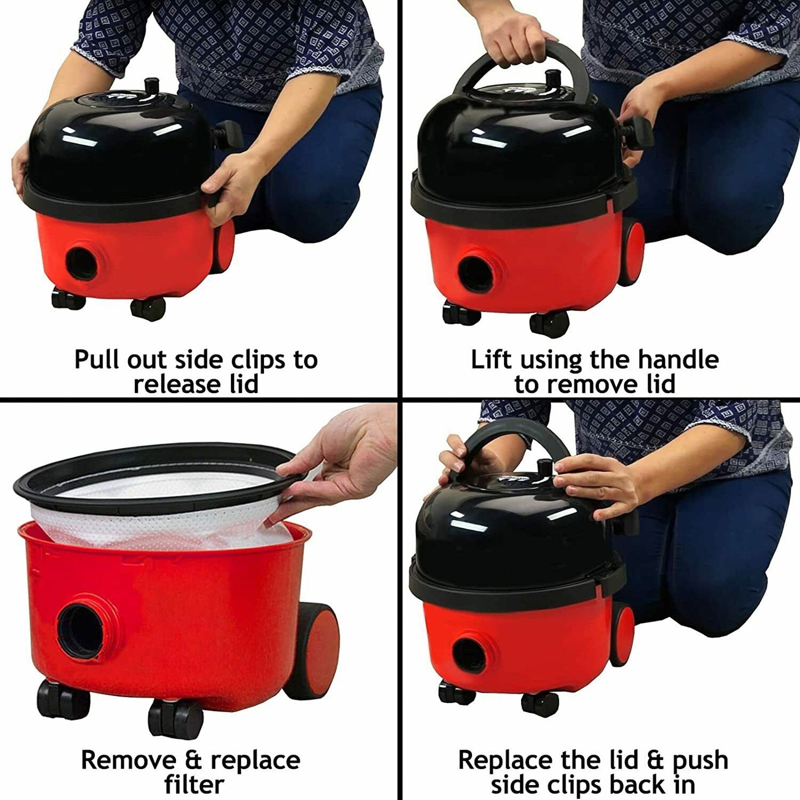 Filter & Reusable Bag for Numatic Henry Hetty James + 20 Fresheners